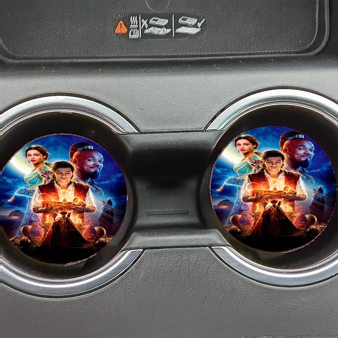 Aladdin Poster Car Coasters