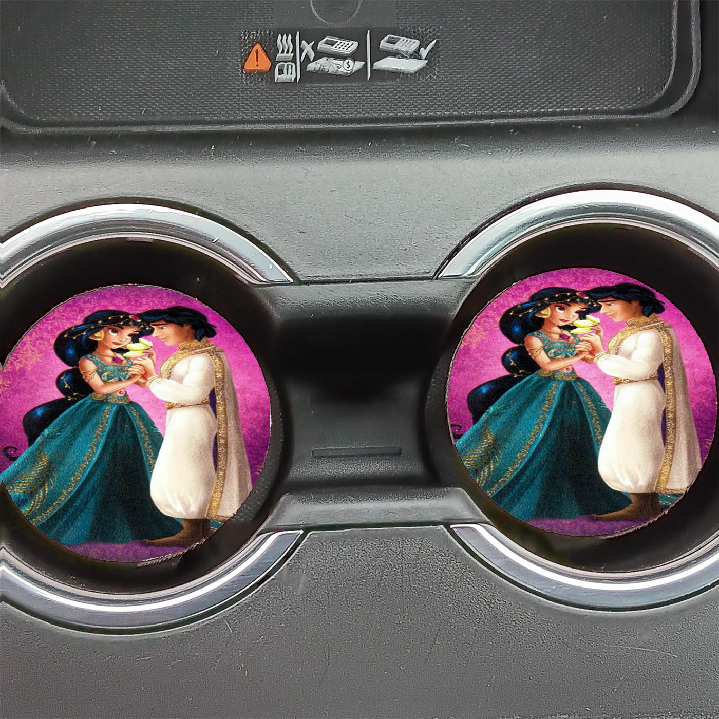 Aladin Princes Jasmine Car Coasters