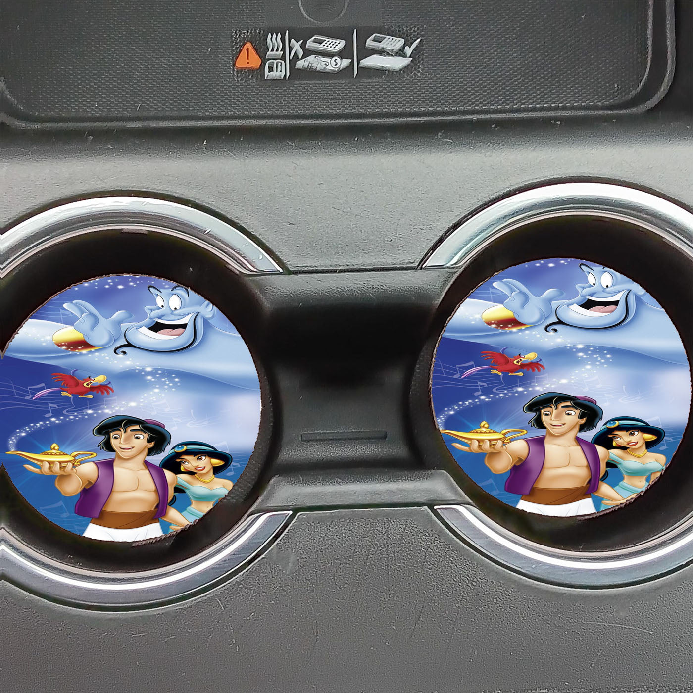 Aladin Wallpaper Car Coasters