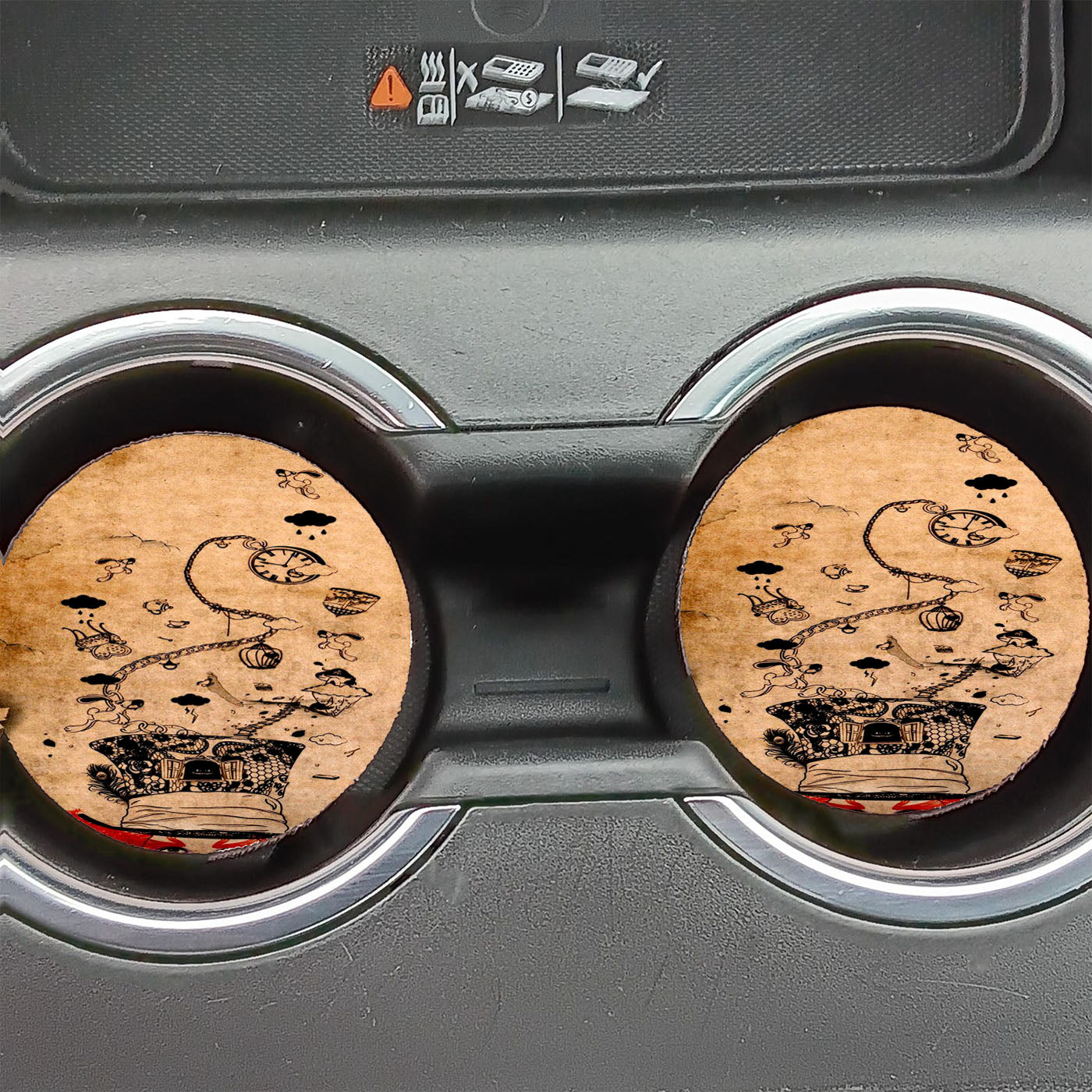 Alice Alice In Wonderland Wonderlan Car Coasters