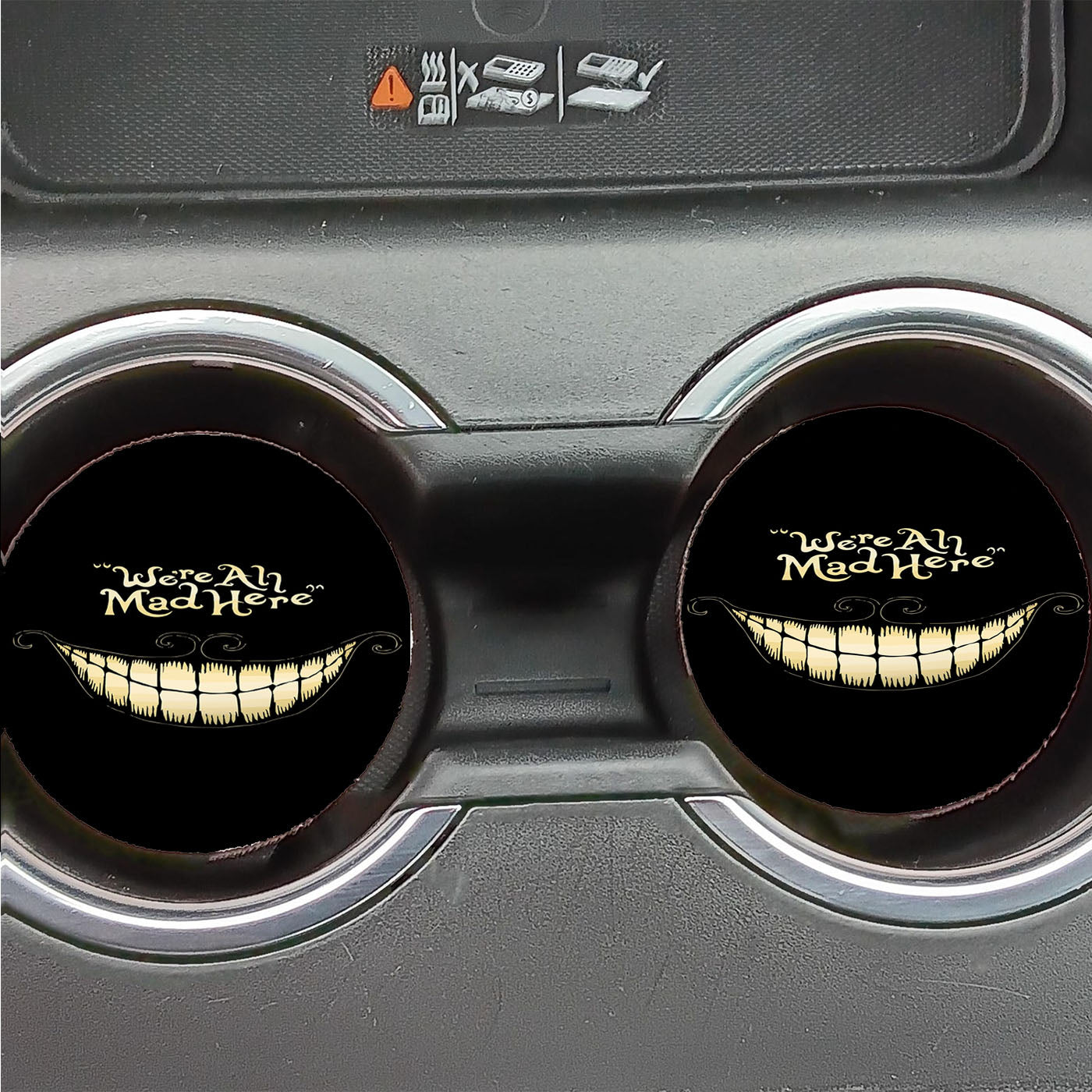 Alice In The Wonderland Cheshire Cat Quotes Car Coasters