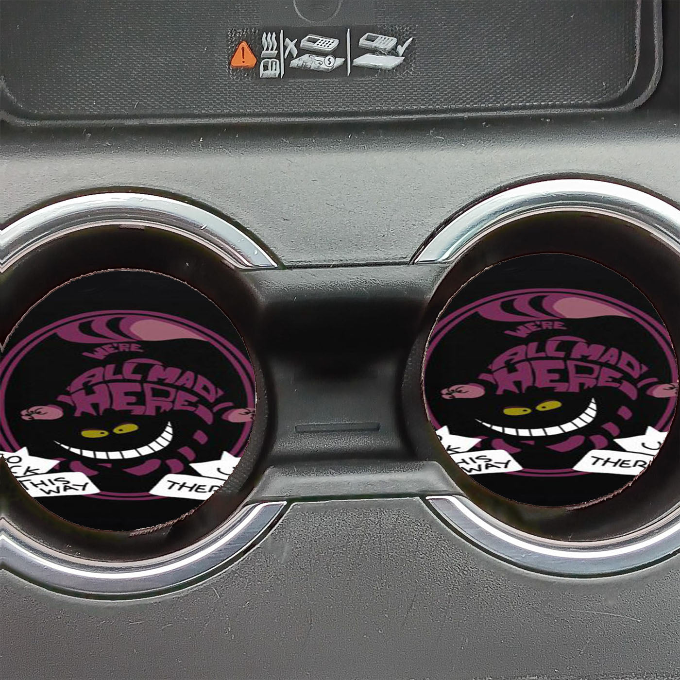 Alice In Wonderland Cat Cheshire Car Coasters