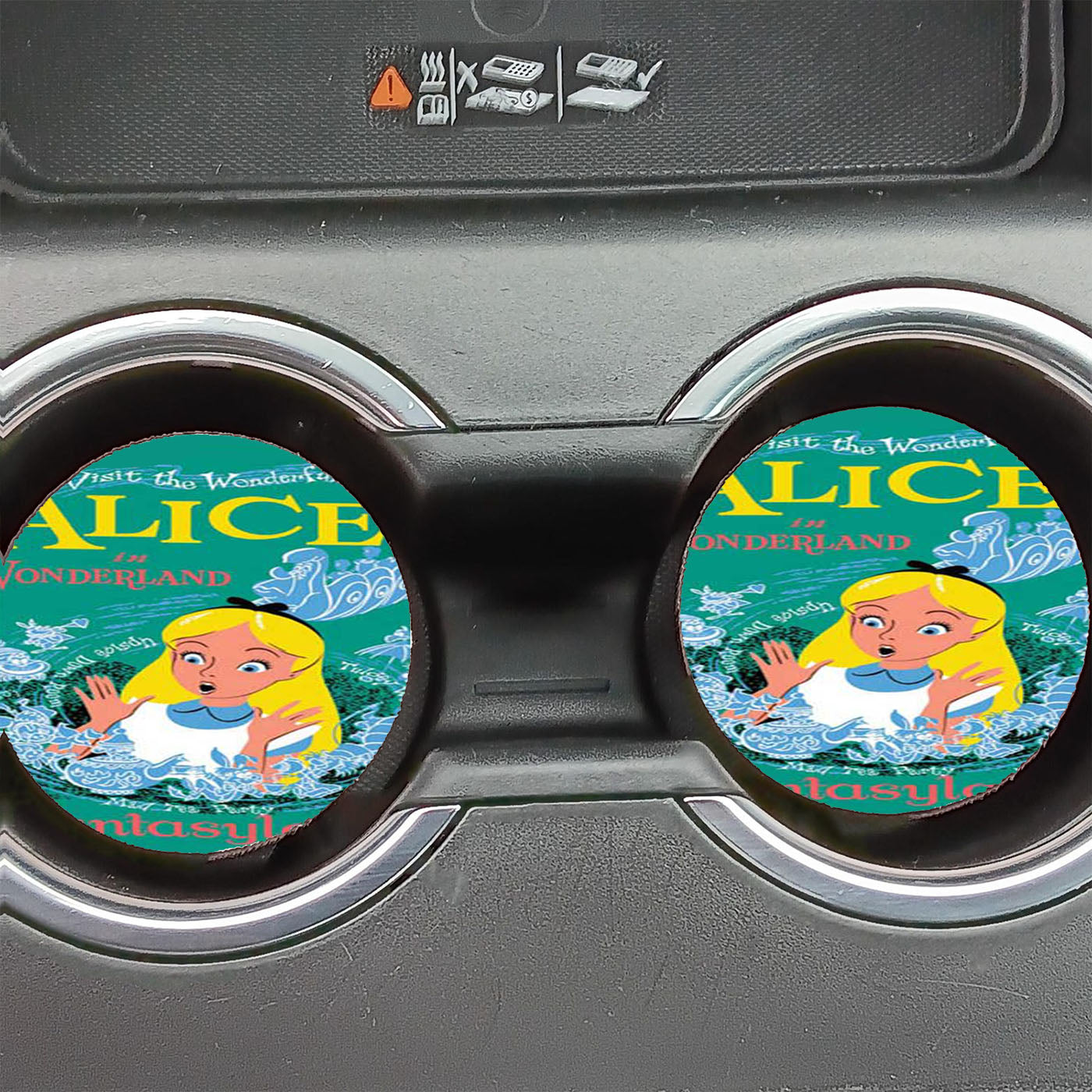 Alice In Wonderland Fantasyland Car Coasters