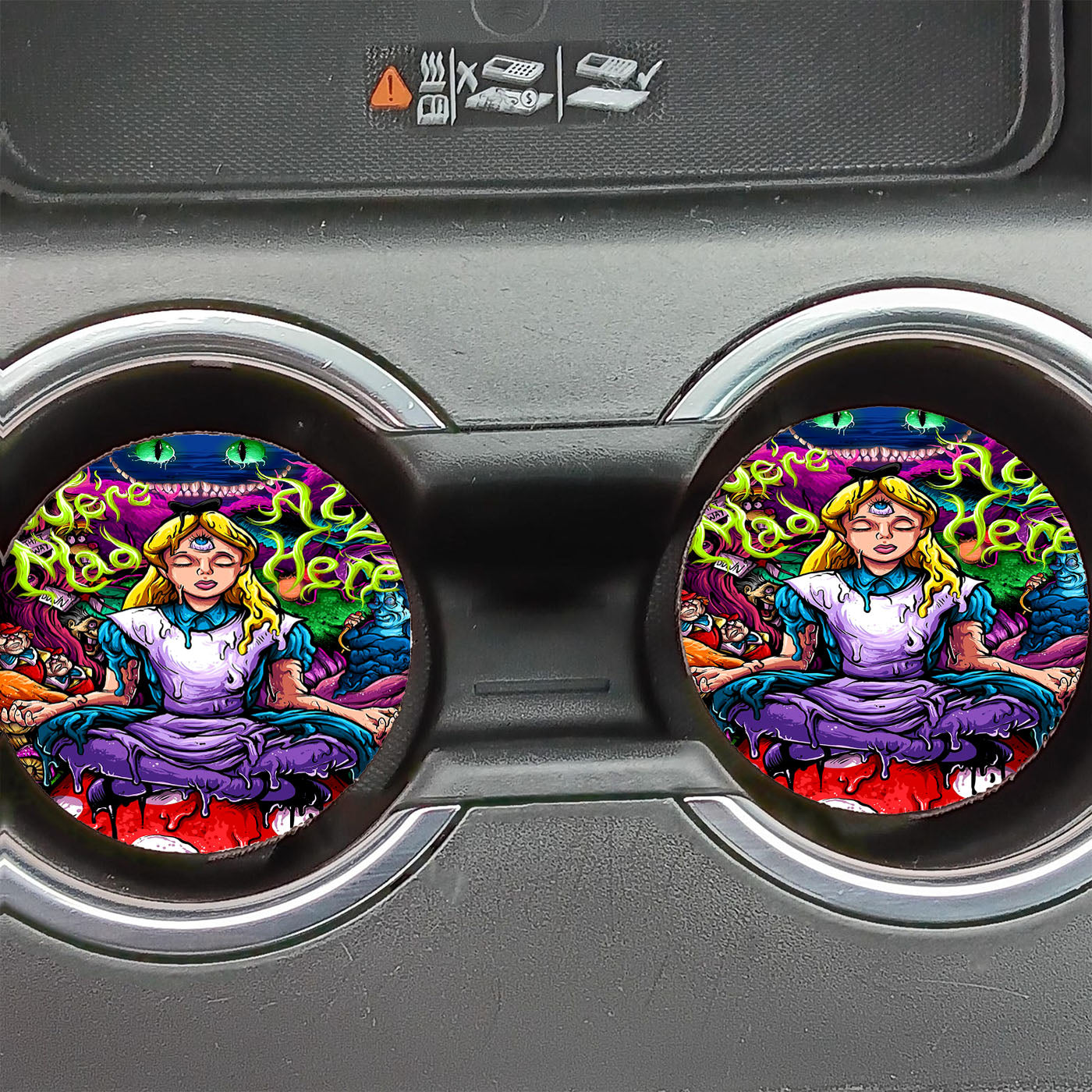 Alice In Wonderland Graffiti Art And Friends Car Coasters