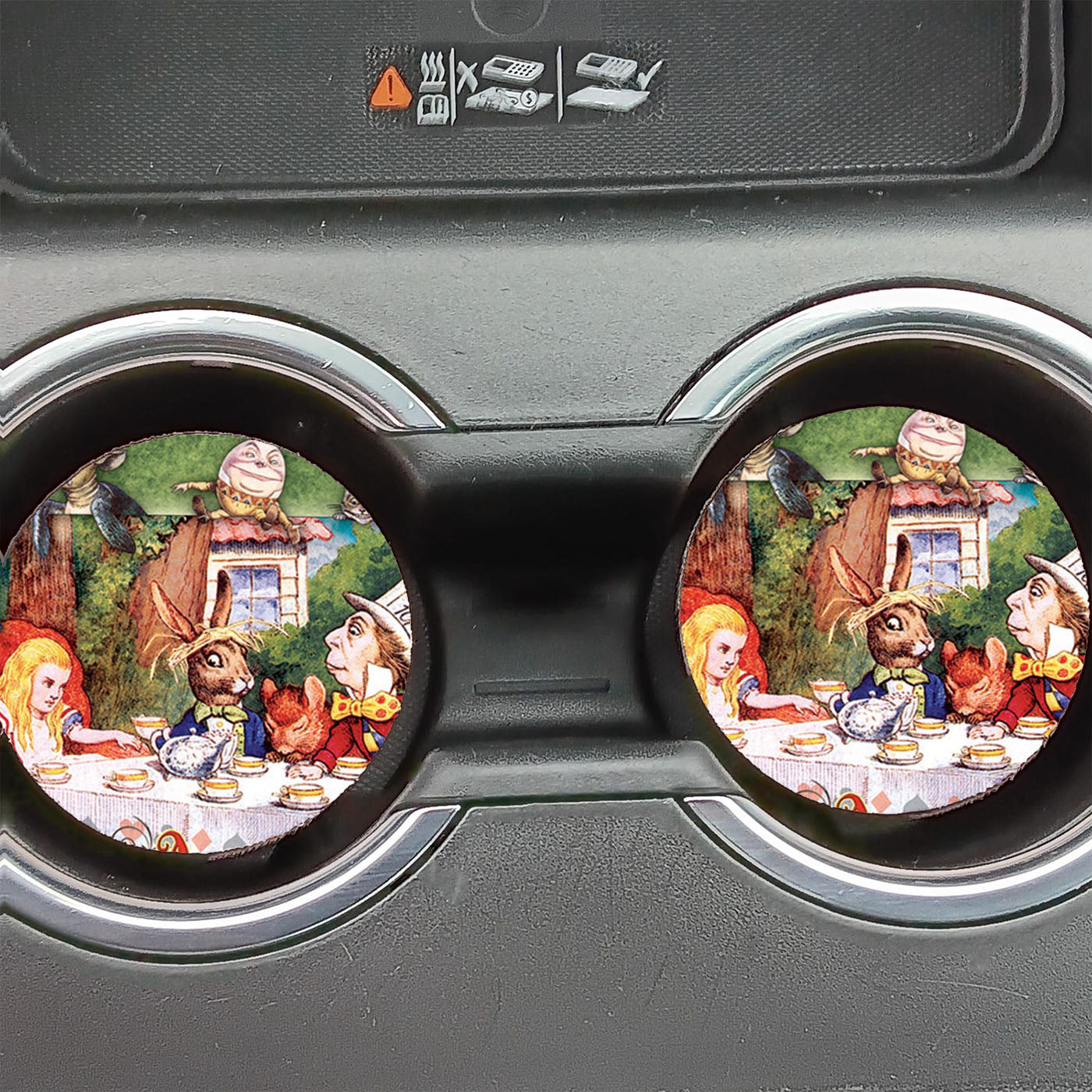 Alice In Wonderland Mad Hatters Car Coasters