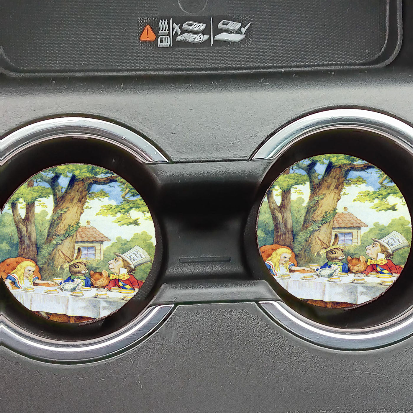 Alice In Wonderland Mad Hatters Tea Party Car Coasters
