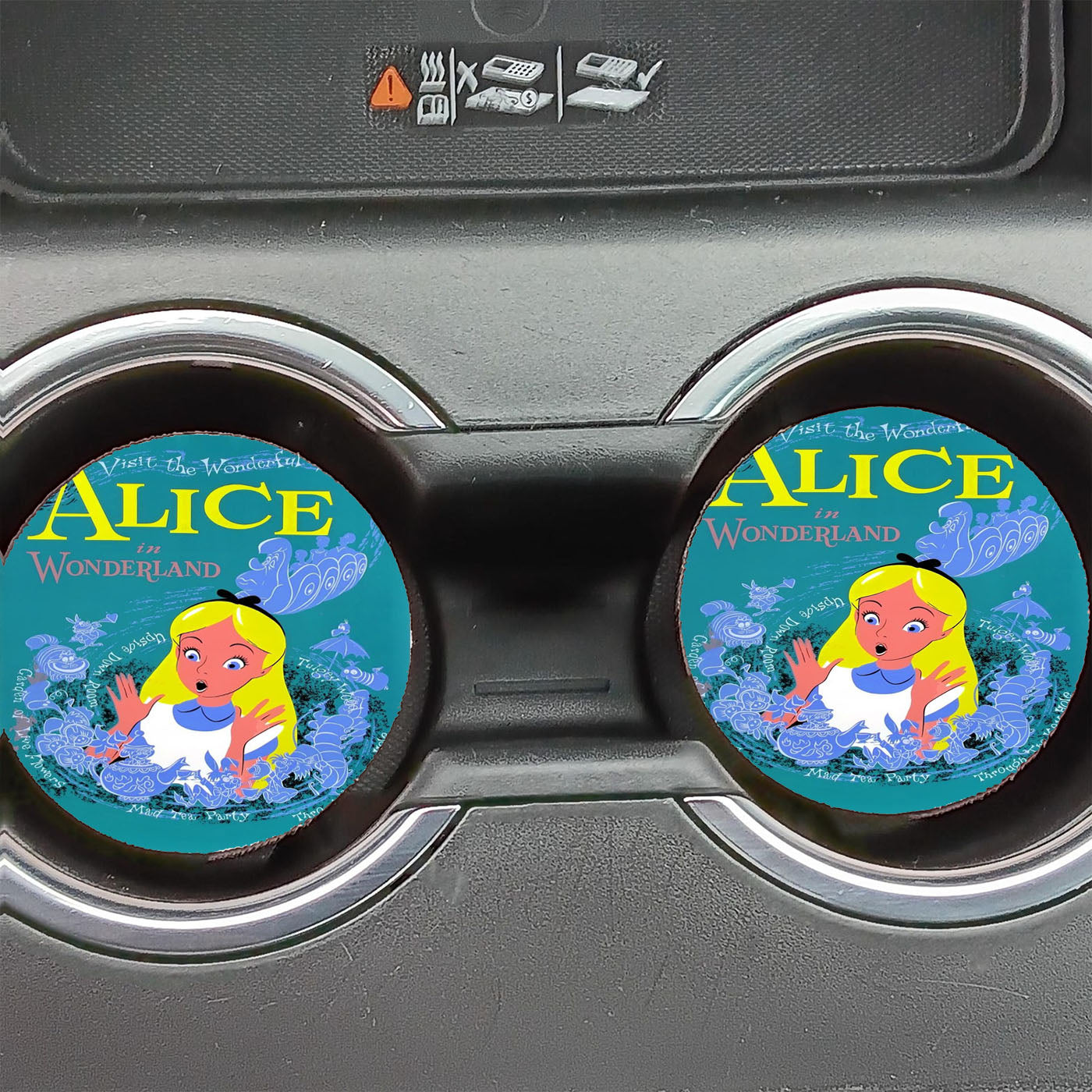 Alice In Wonderland Poster Car Coasters