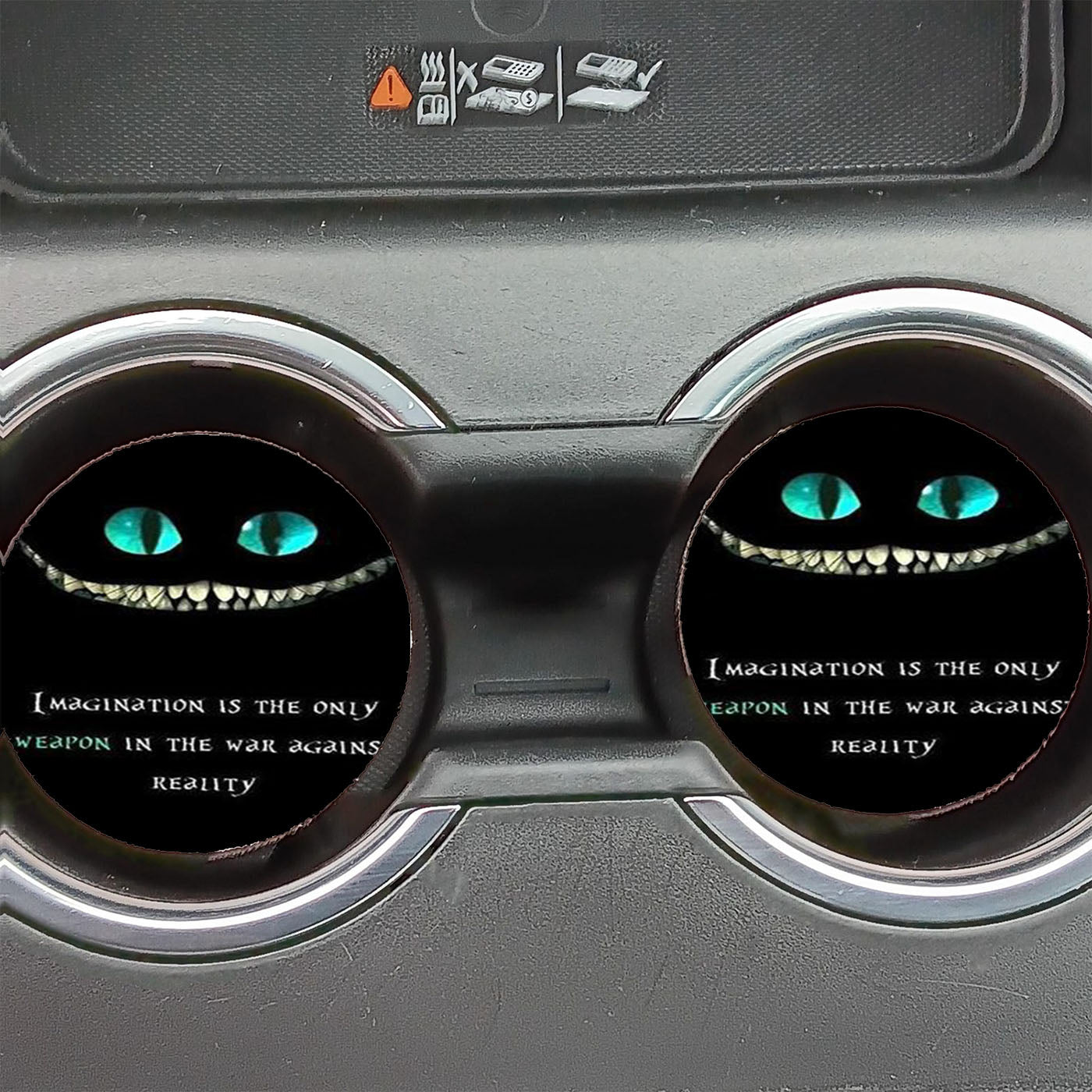 Alice In Wonderland Quote Car Coasters
