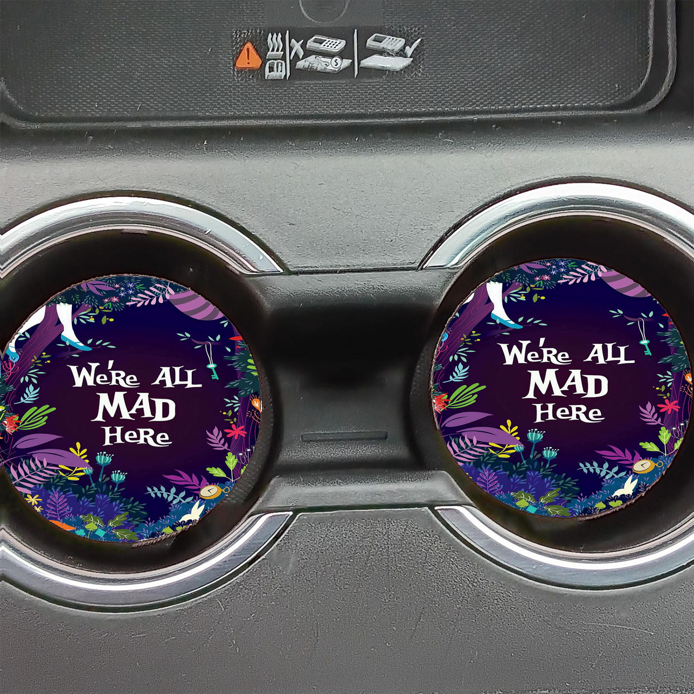 Alice Quotes Purple Car Coasters