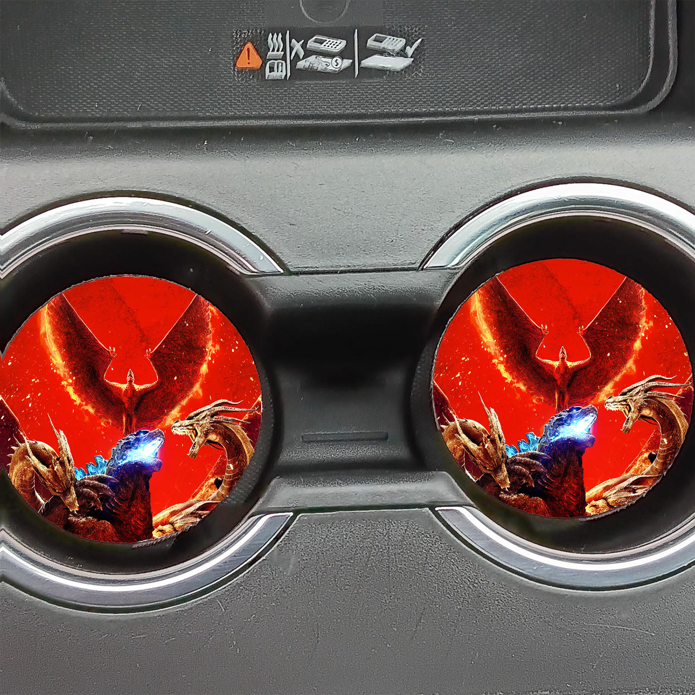 All Godzilla King Of The Monsters Red Car Coasters