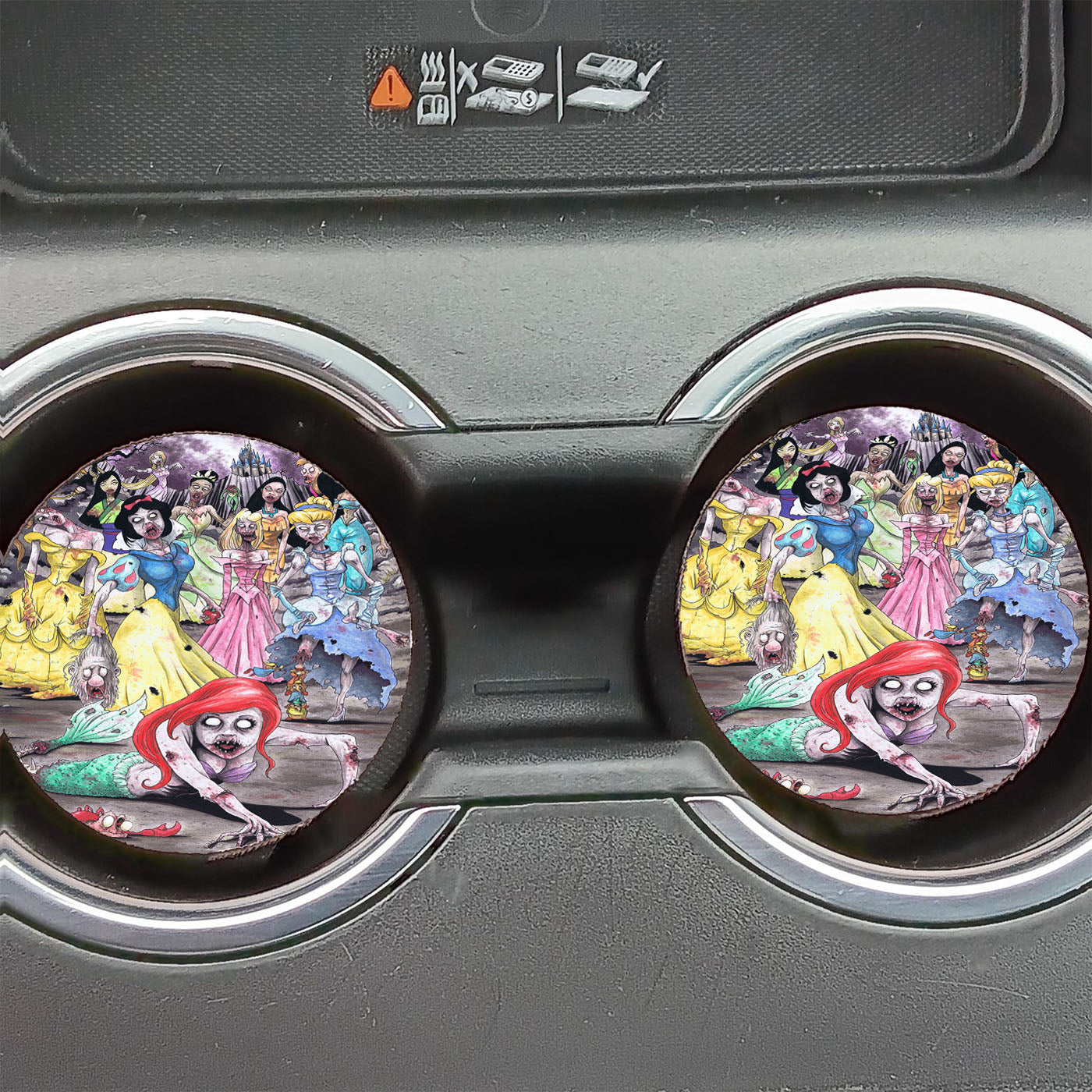 All Princess Disney Zombie Car Coasters