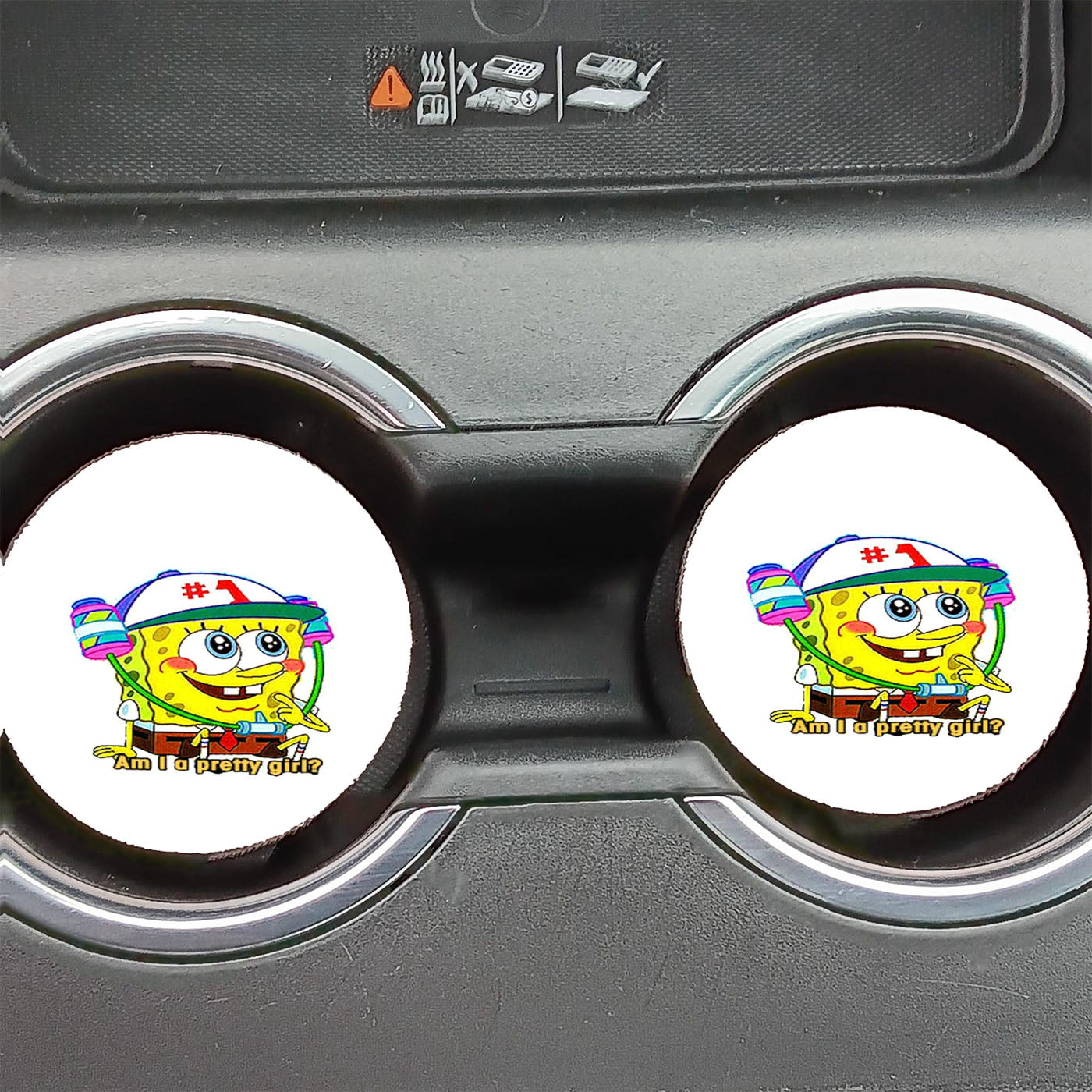 Am I A Pretty Girl Spongebob Squarepants Bubble Car Coasters