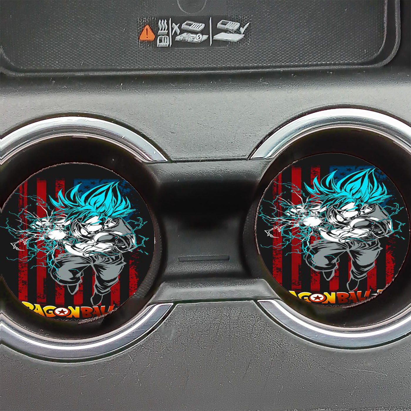 American Super Saiyan Goku Car Coasters