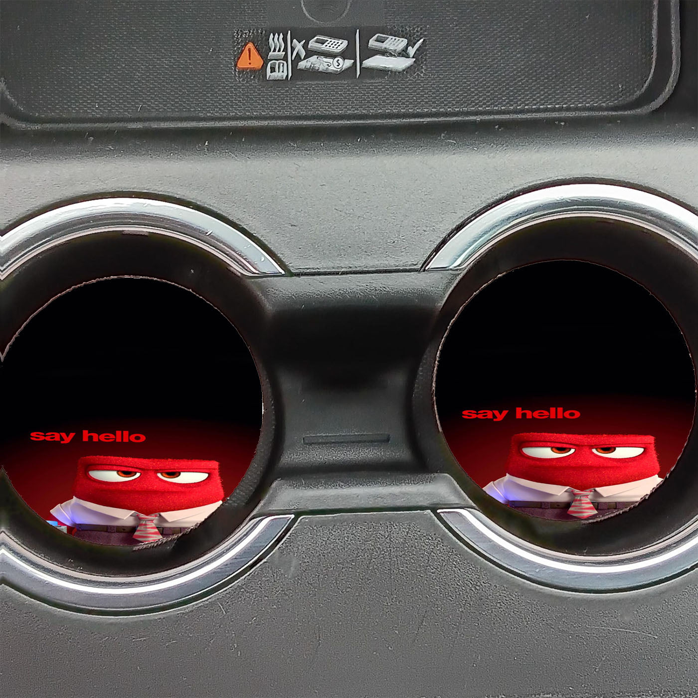 Anger Calm Inside Out Disney Car Coasters