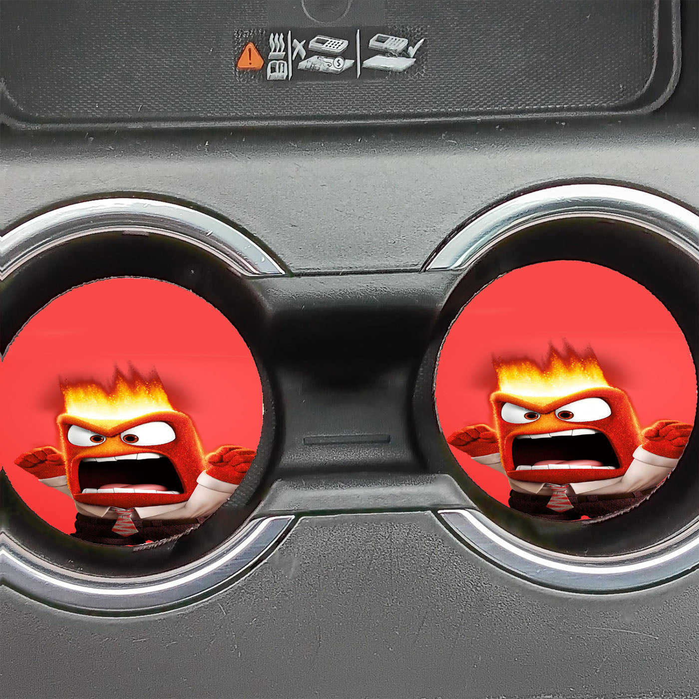 Anger Inside Out Disney Car Coasters