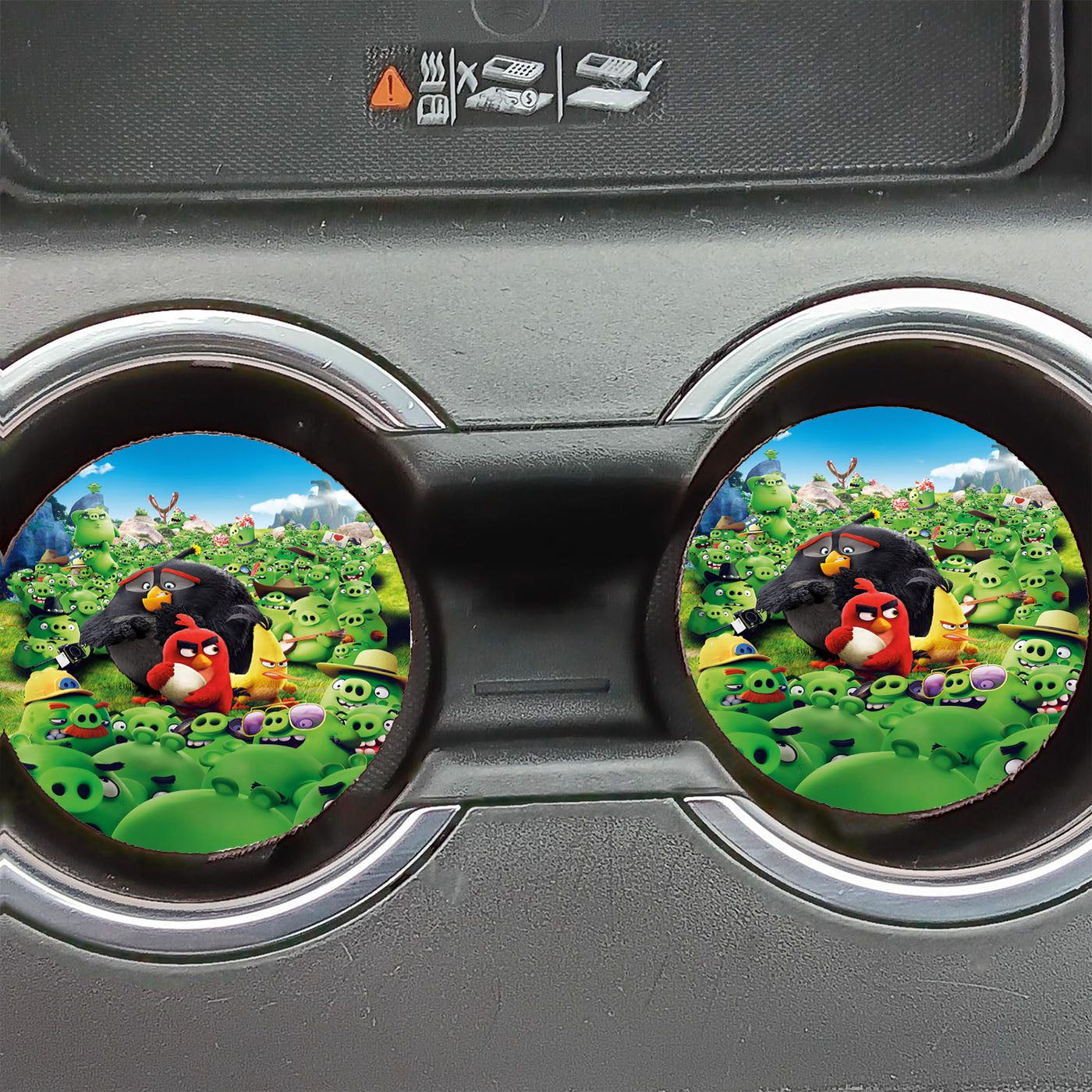Angry Birds And Pigs Poster Car Coasters
