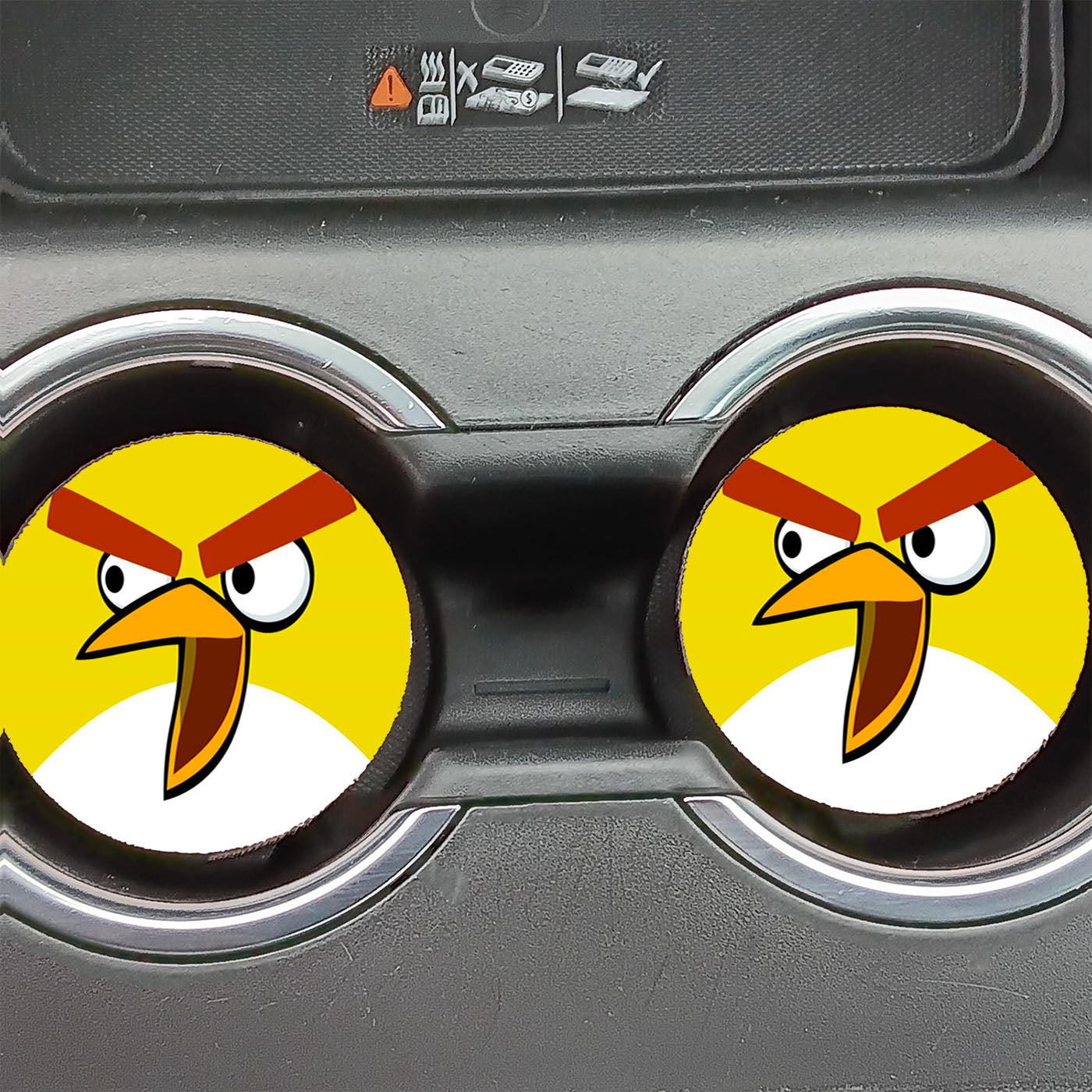 Angry Birds Chuck Car Coasters