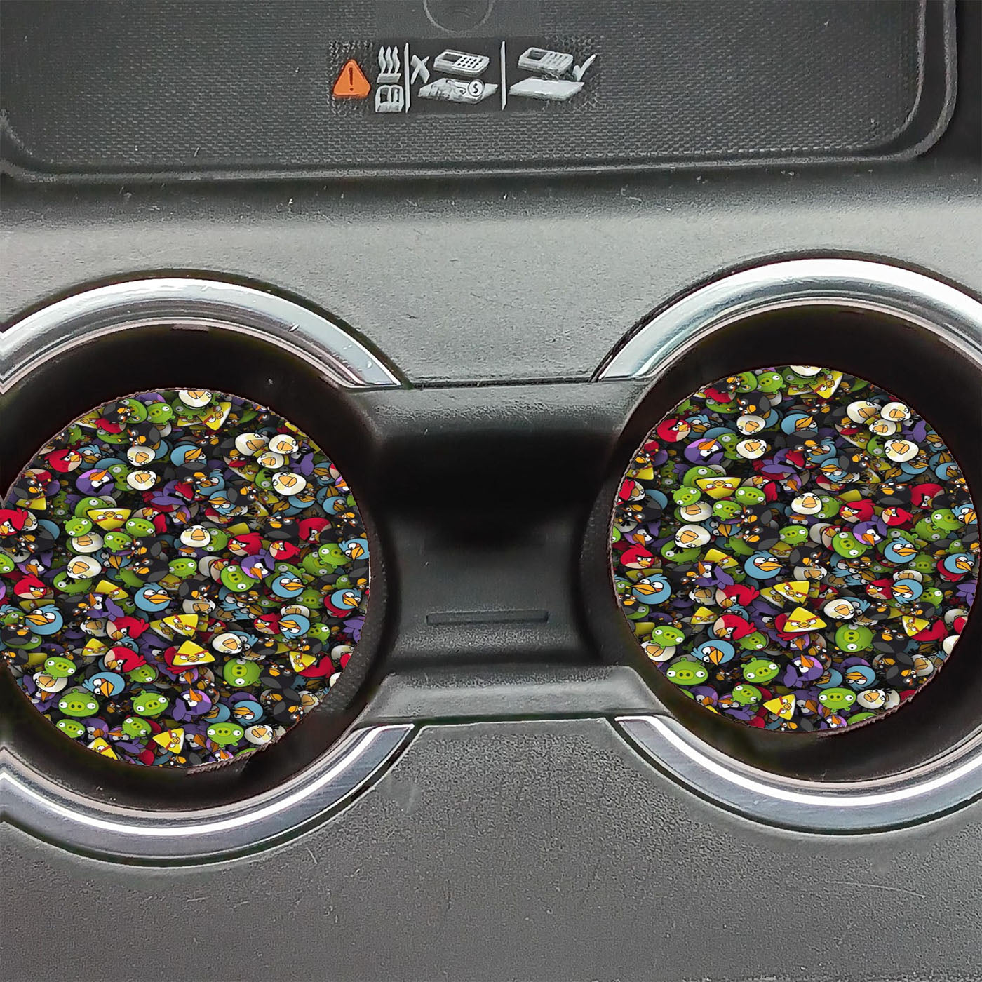 Angry Birds Sticker Bombing Car Coasters