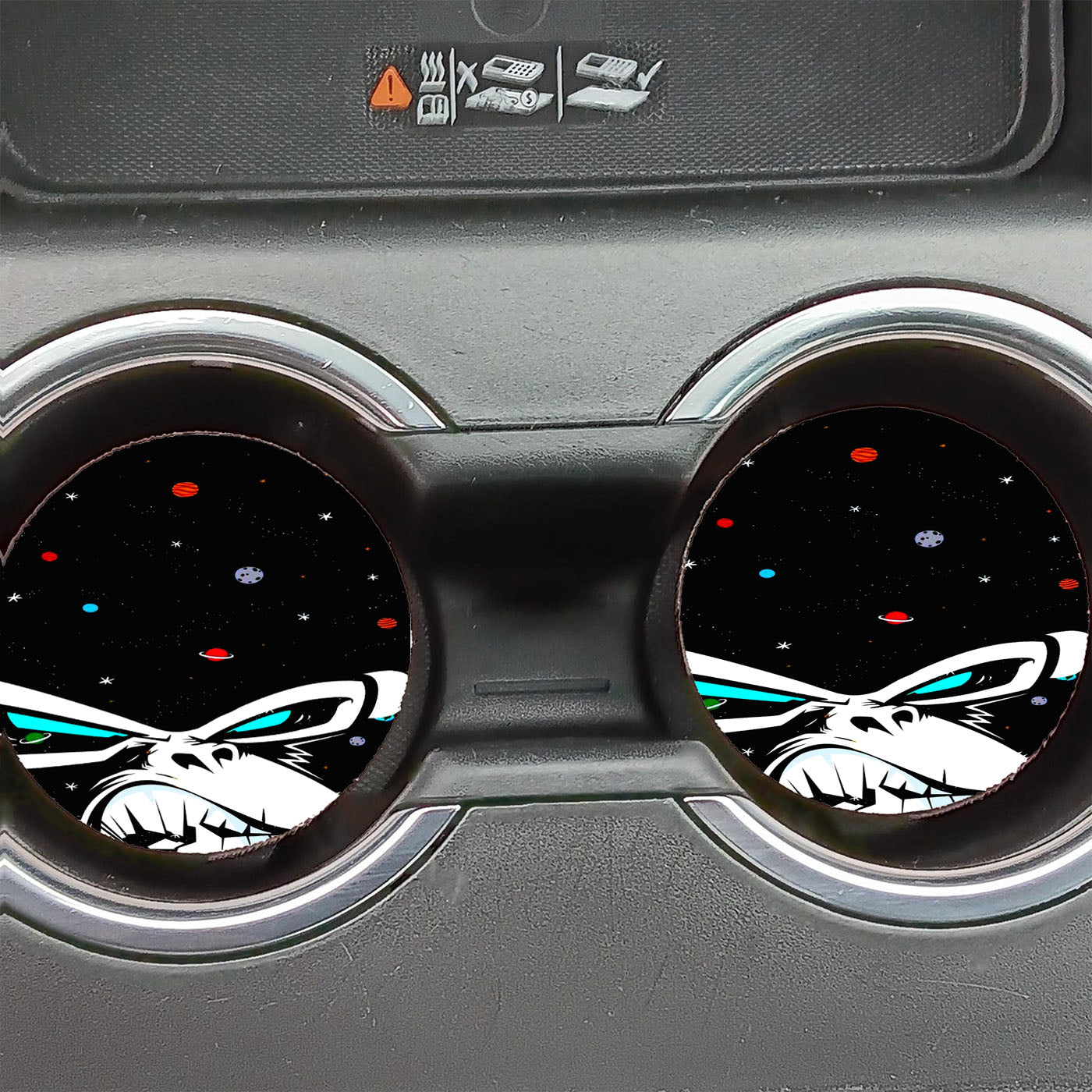 Angry Gorilla Planets Car Coasters