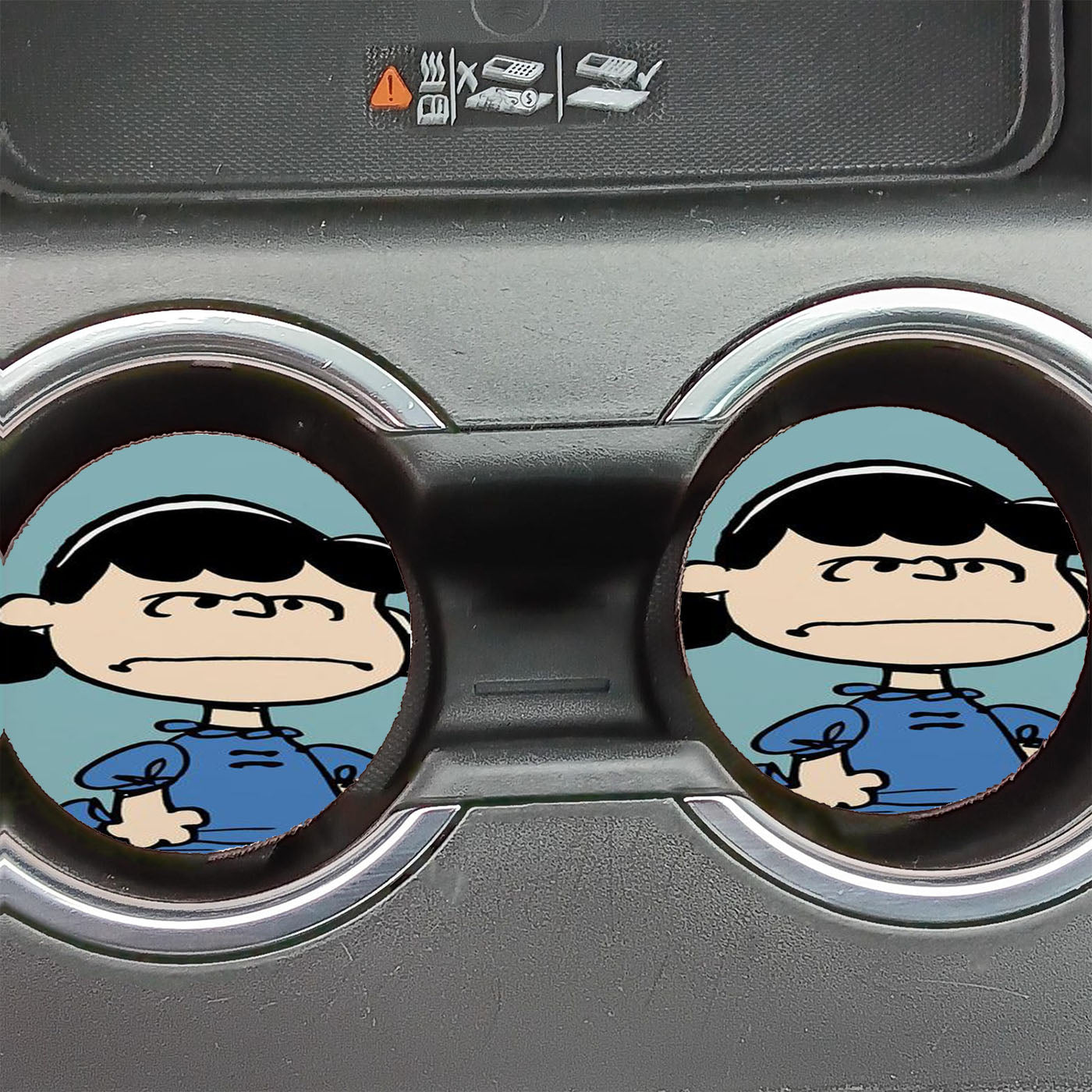 Angry Lucy Car Coasters