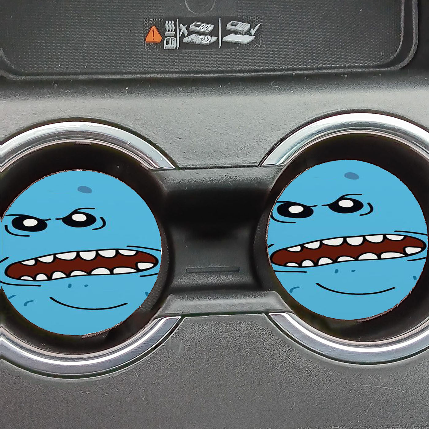 Angry Mr Meeseeks Car Coasters