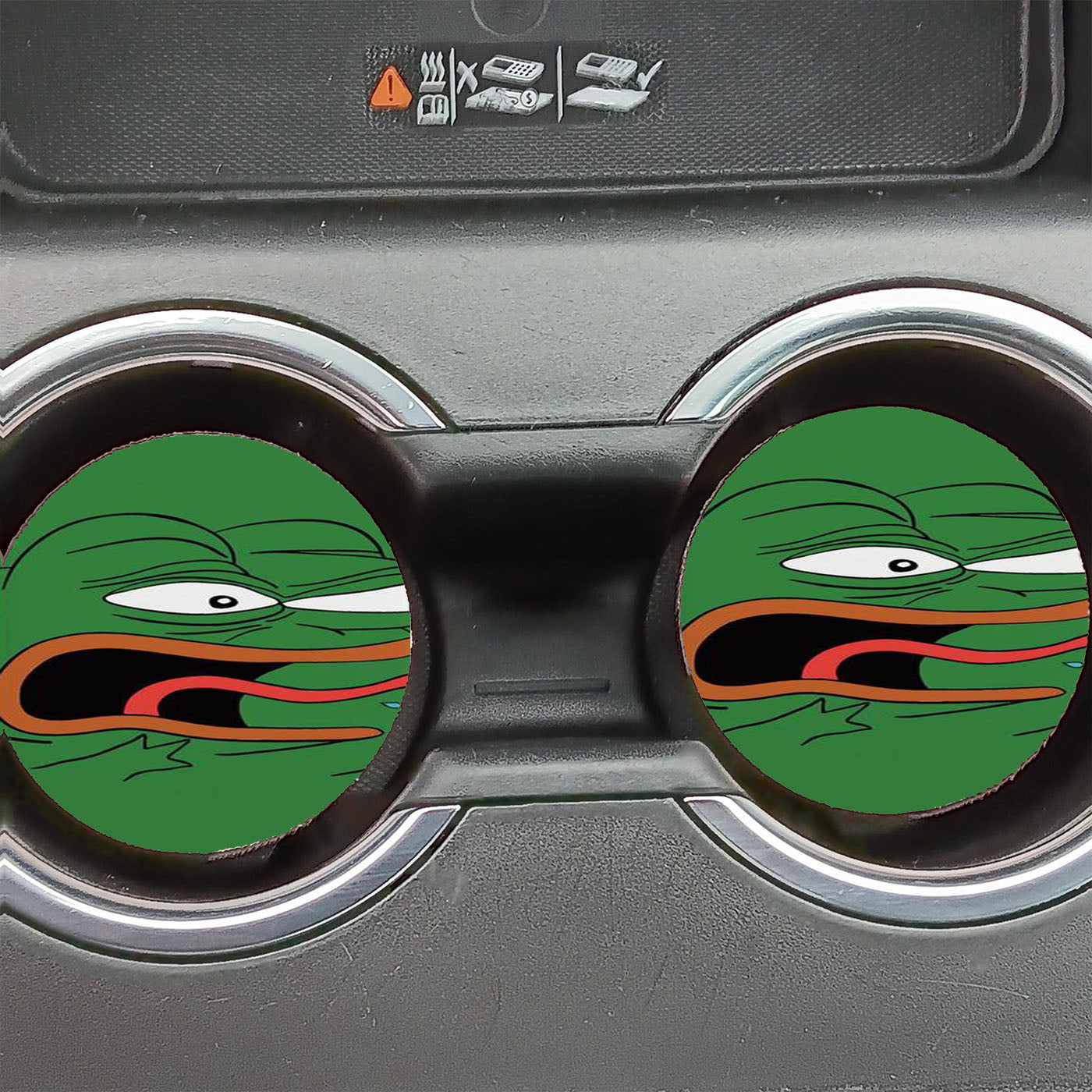 Angry Pepe The Frog Reeeeeee Car Coasters