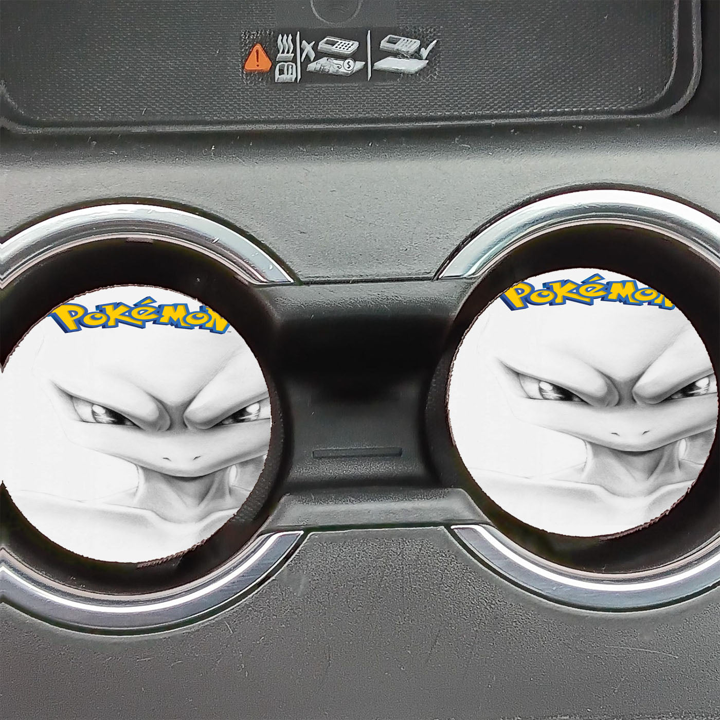 Anime Pokemon Mewto Car Coasters