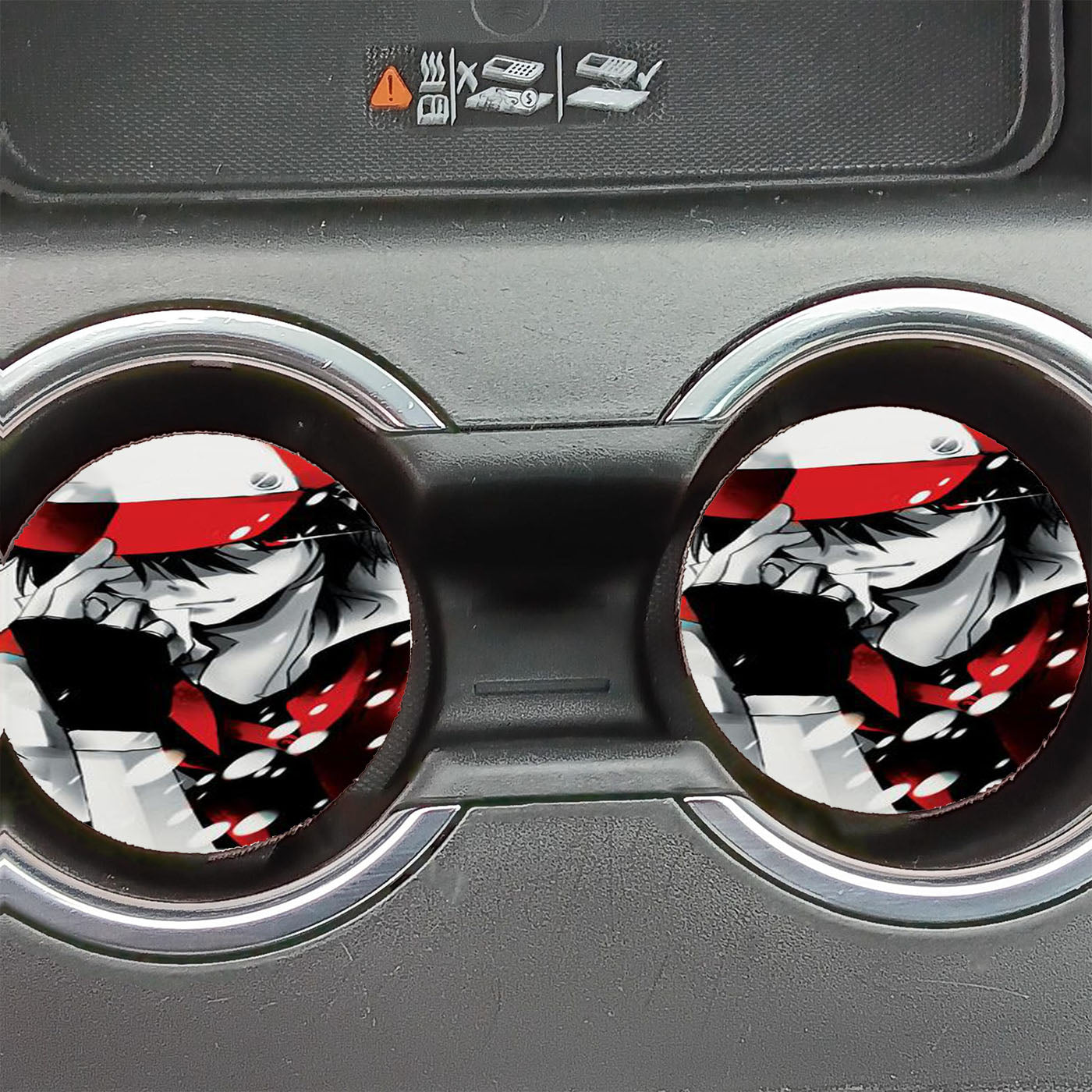Anime Pokemon Trainer Red Car Coasters