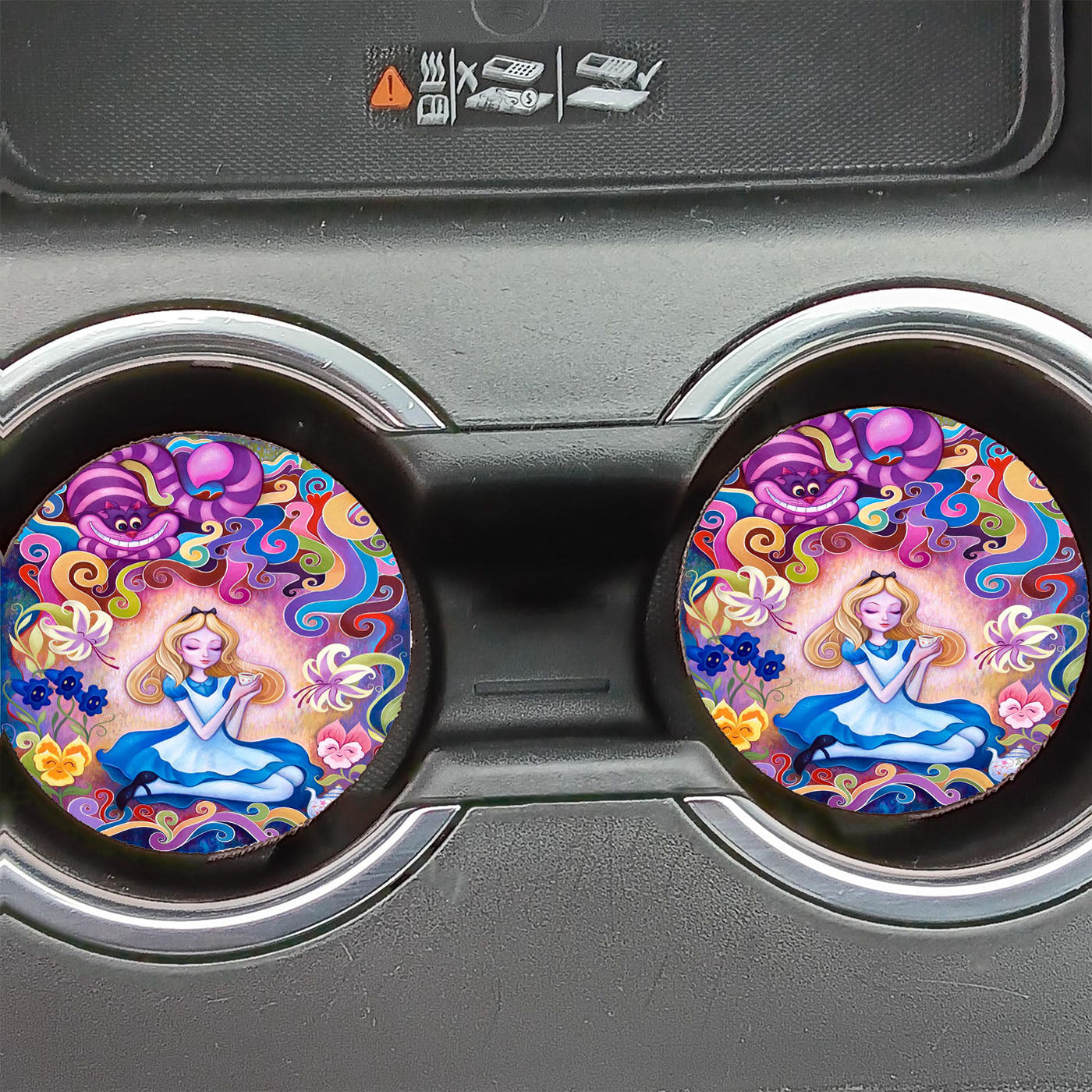 Art Alice In The Wonderland Car Coasters