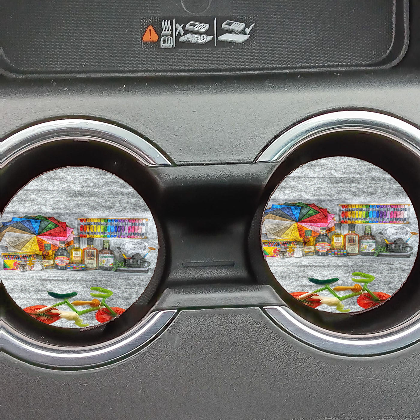 Art Bicycle  Car Coasters