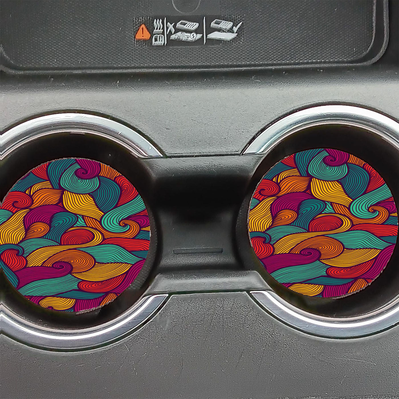 Art Culture Rainbow  Car Coasters