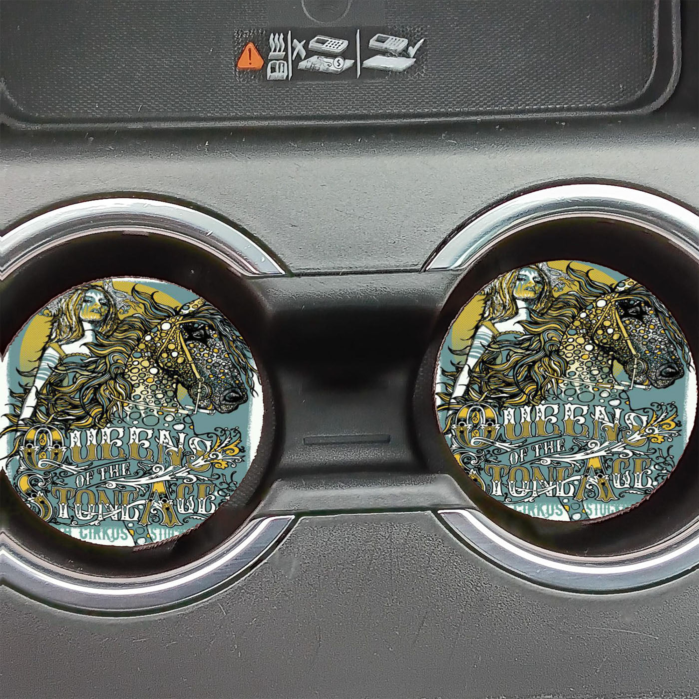 Art Doodle Woman  Car Coasters