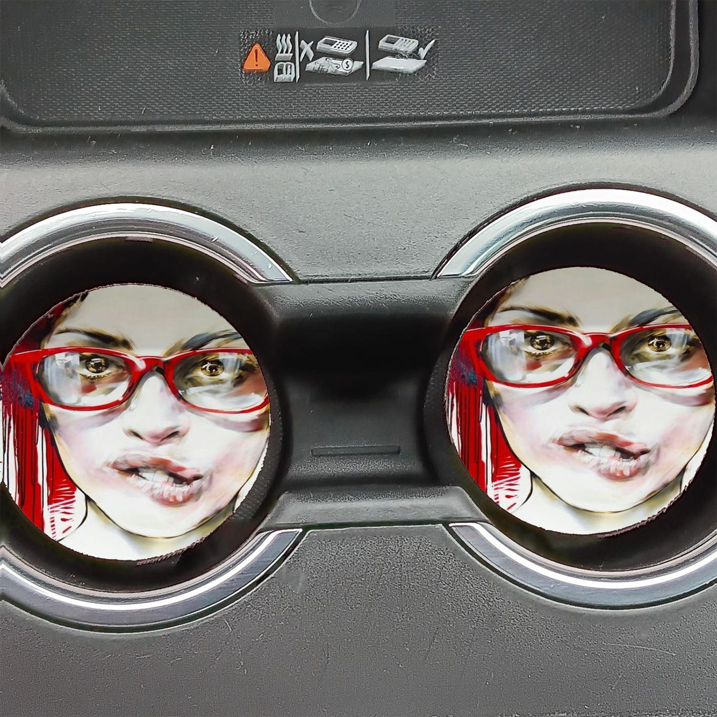 Art Face Girls  Car Coasters