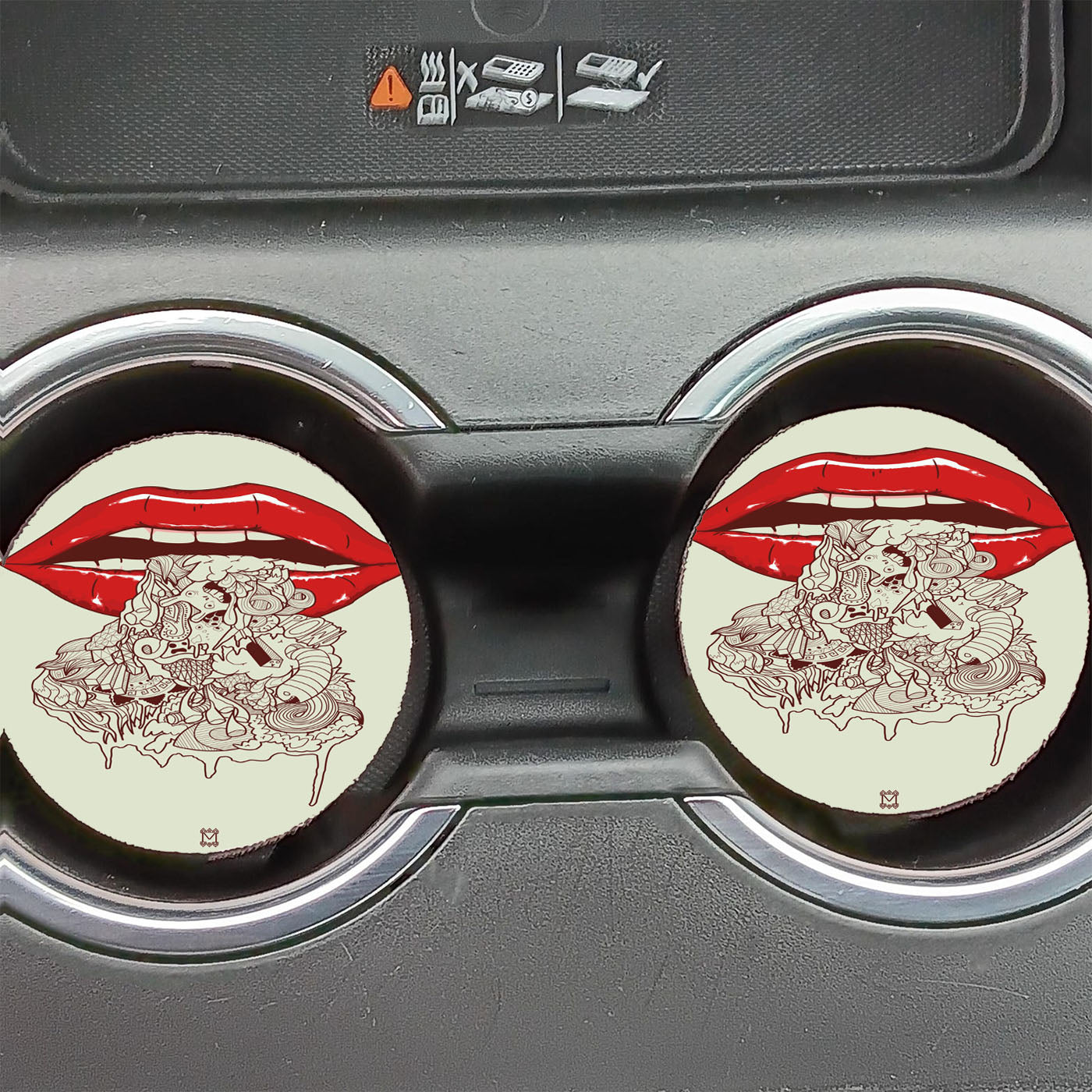 Art Lipstic  Car Coasters