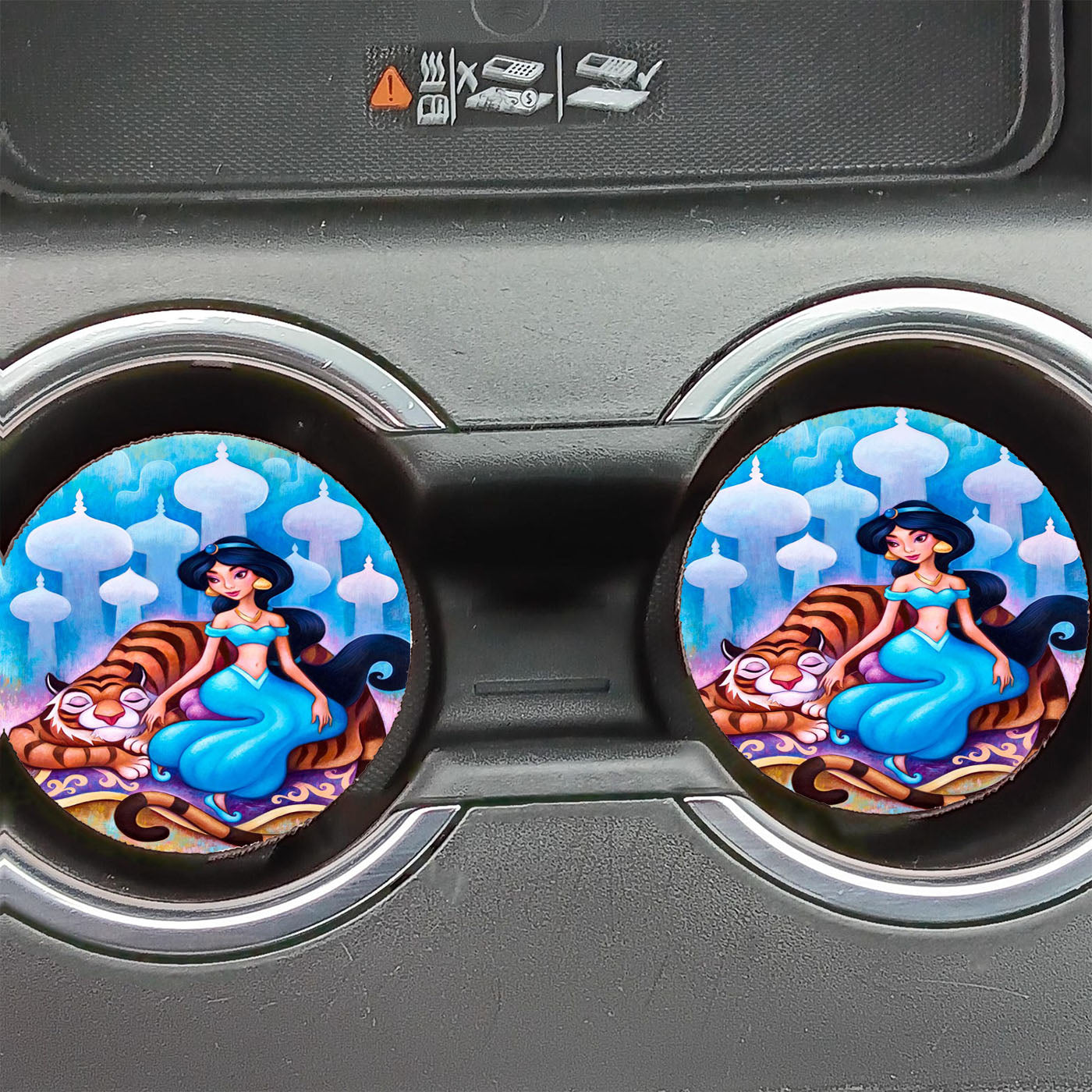 Art Princess Jasmine Car Coasters