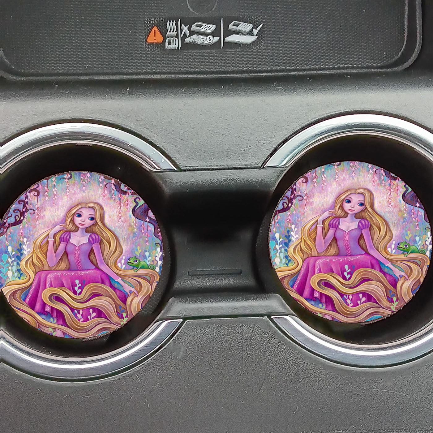 Art Princess Rapunzel Car Coasters