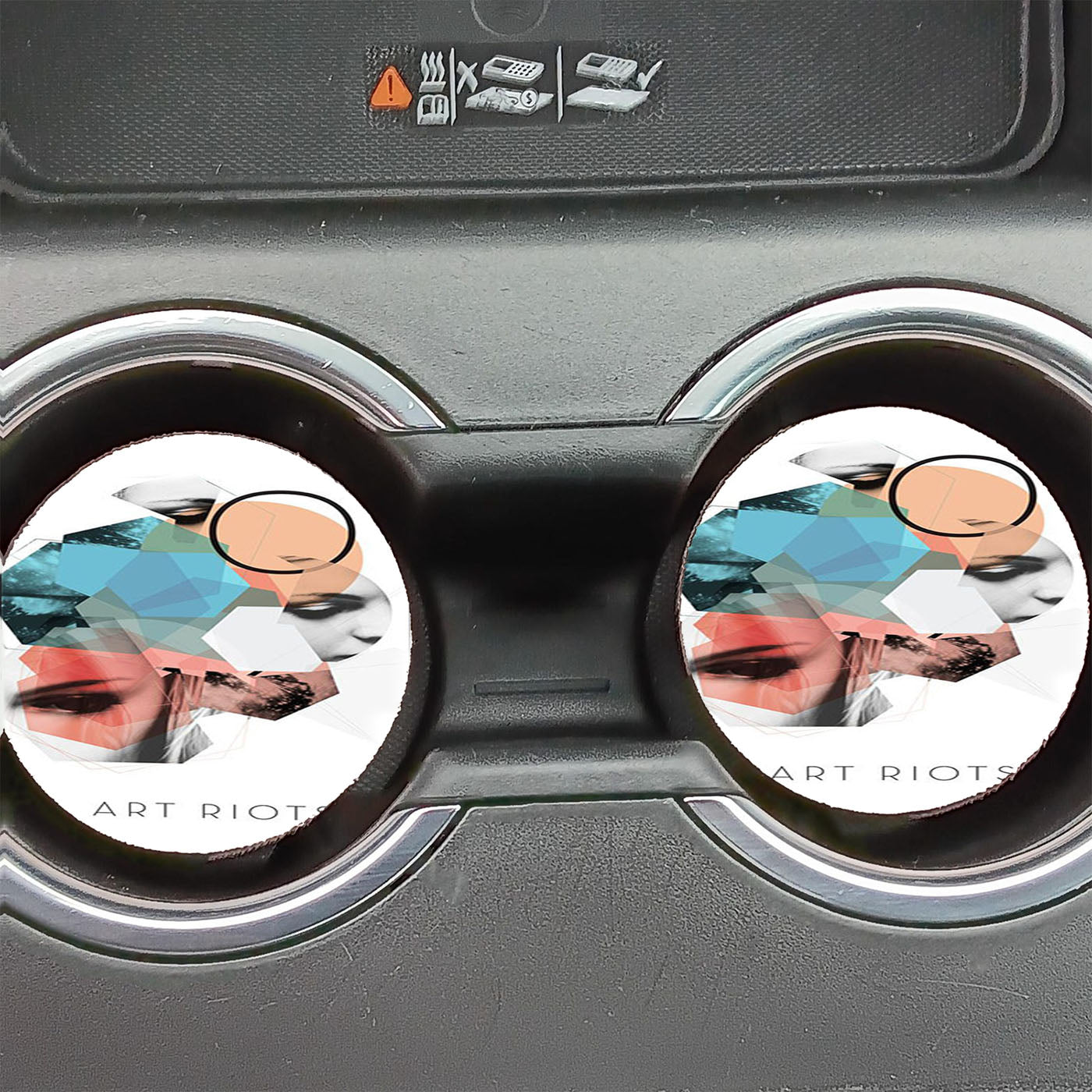 Art Riots Car Coasters
