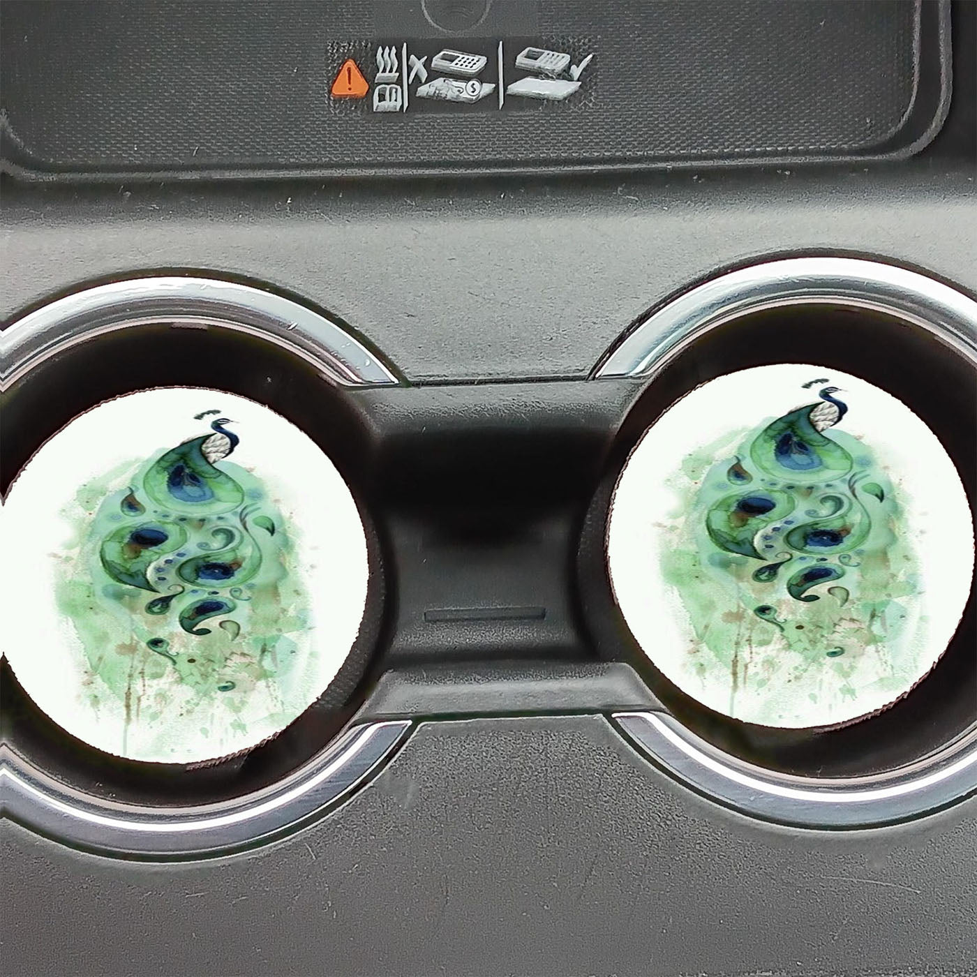 Art Water Colour Smiling  Car Coasters