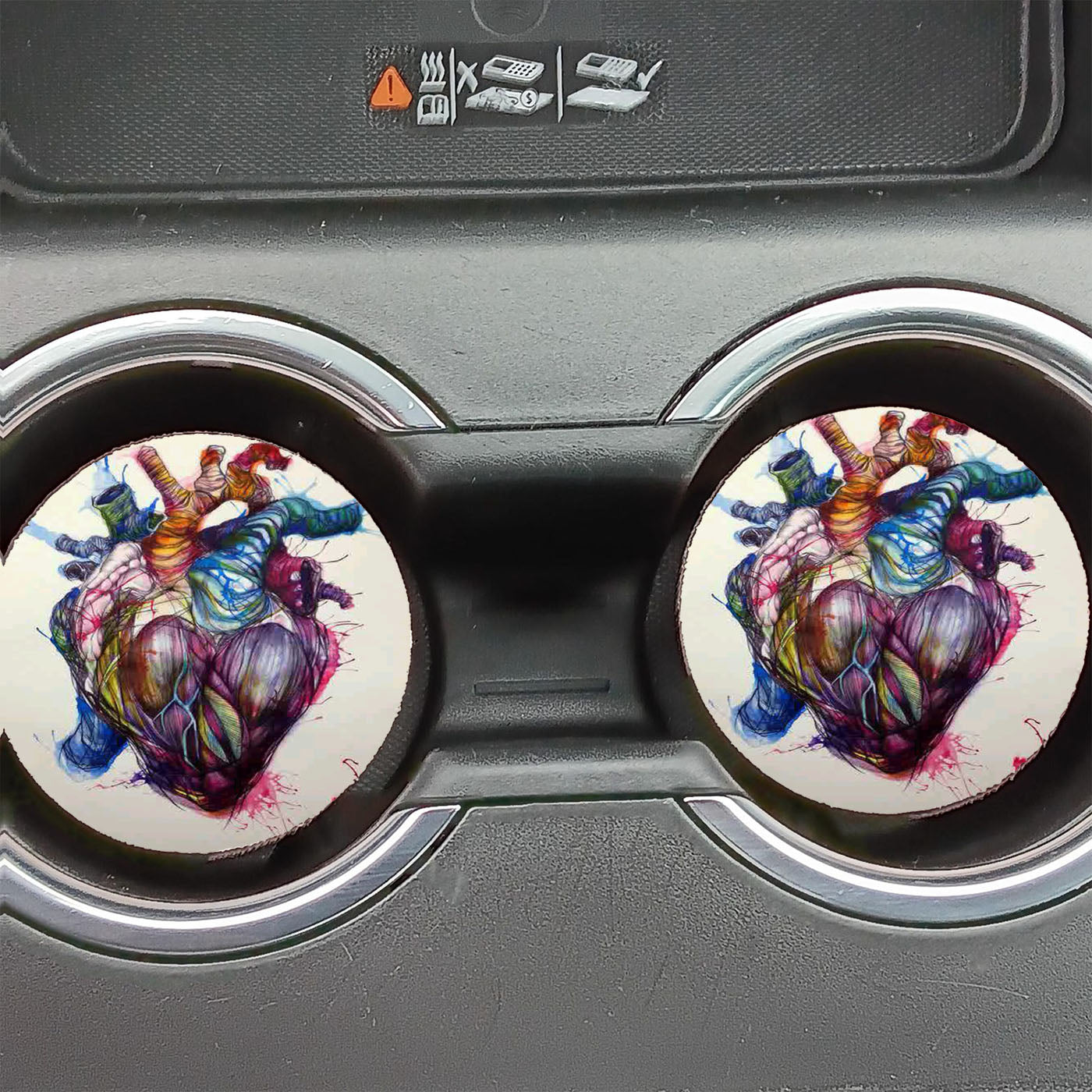 Art Watercolour  Car Coasters