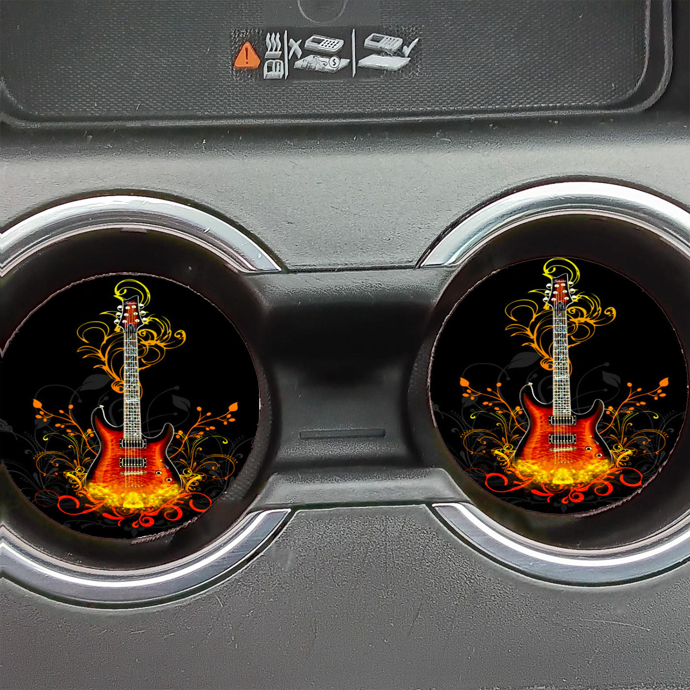 Artistic Guitar  Car Coasters