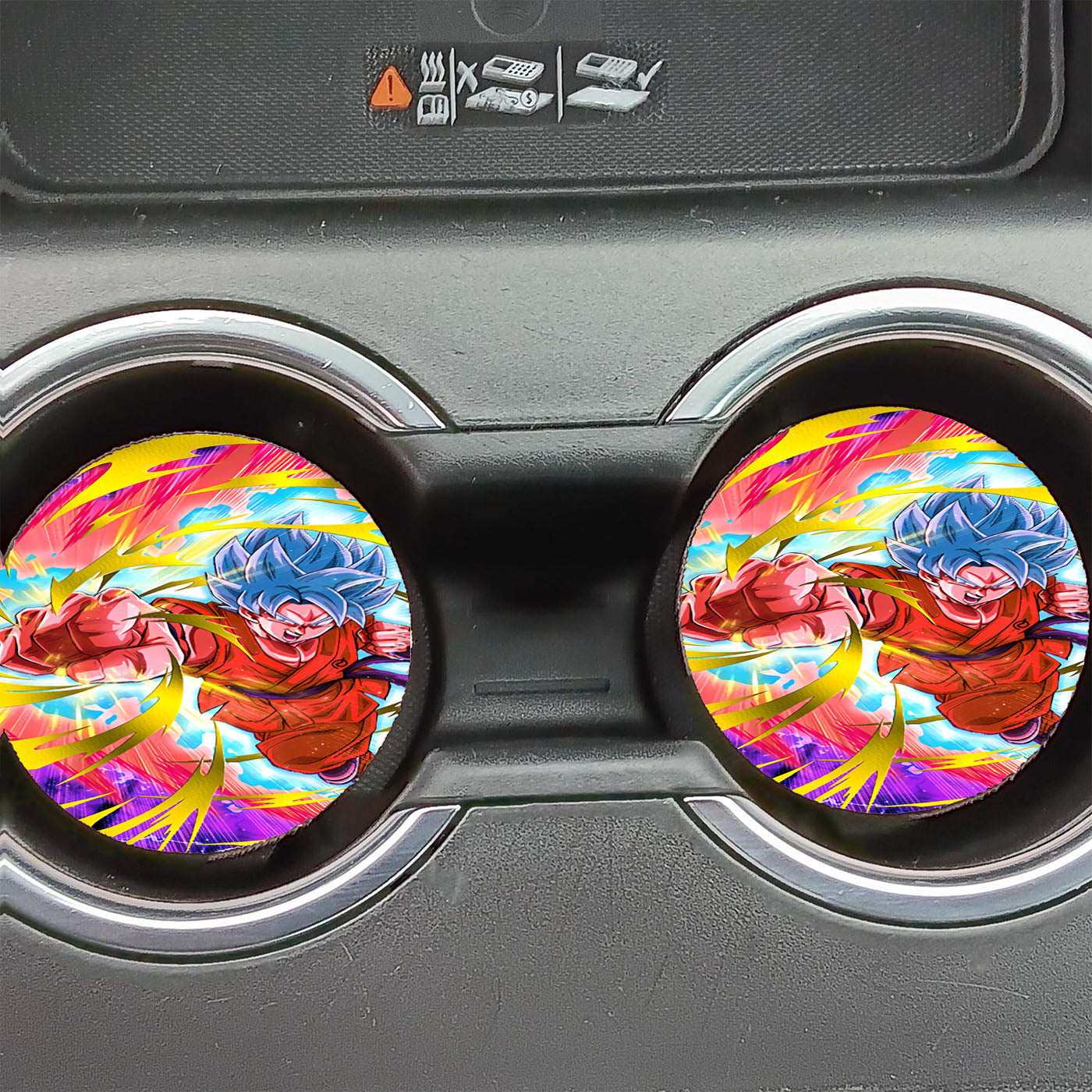 Ascended Blow Super Saiyan God Ss Goku Car Coasters
