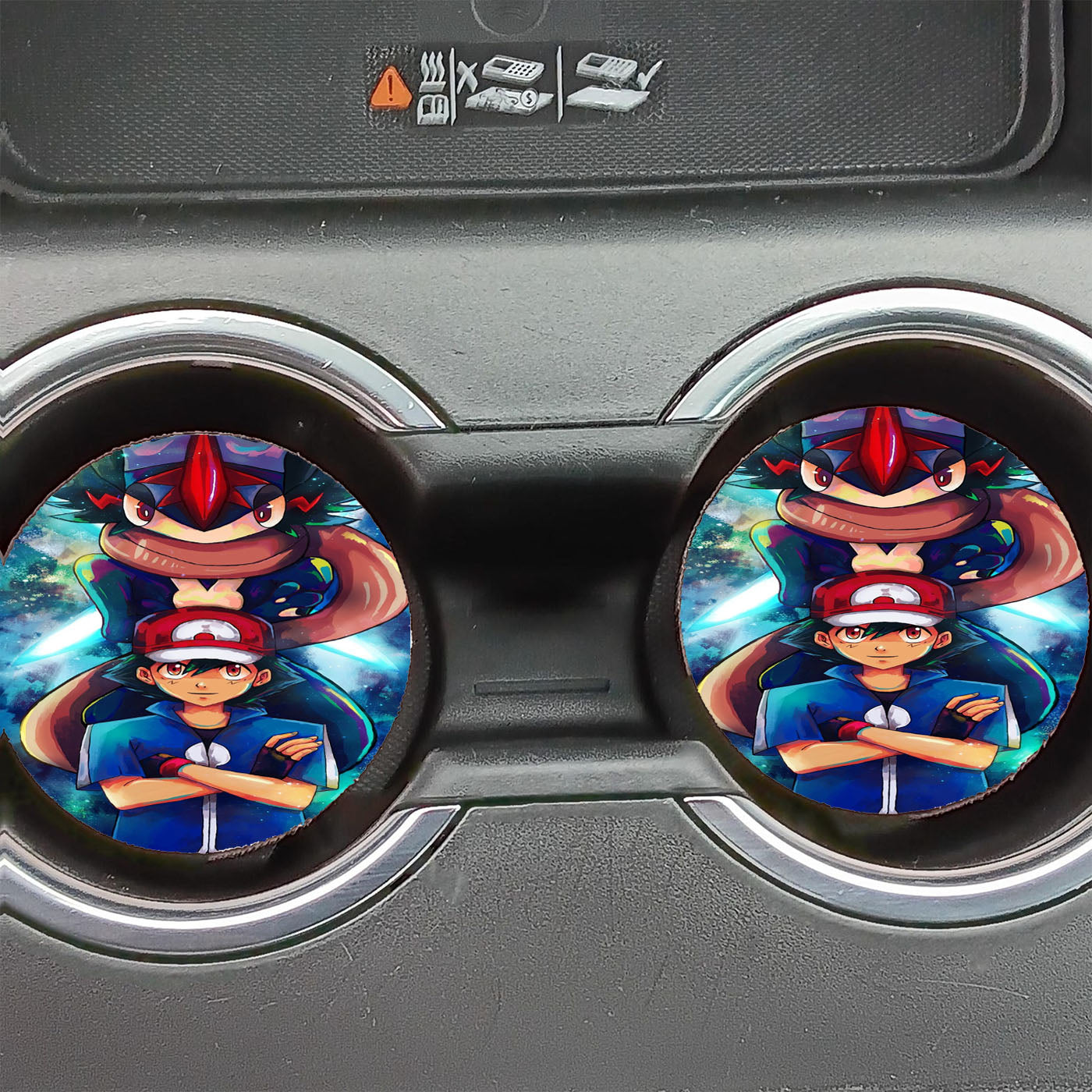 Ash Greninja Pocket Monsters Car Coasters
