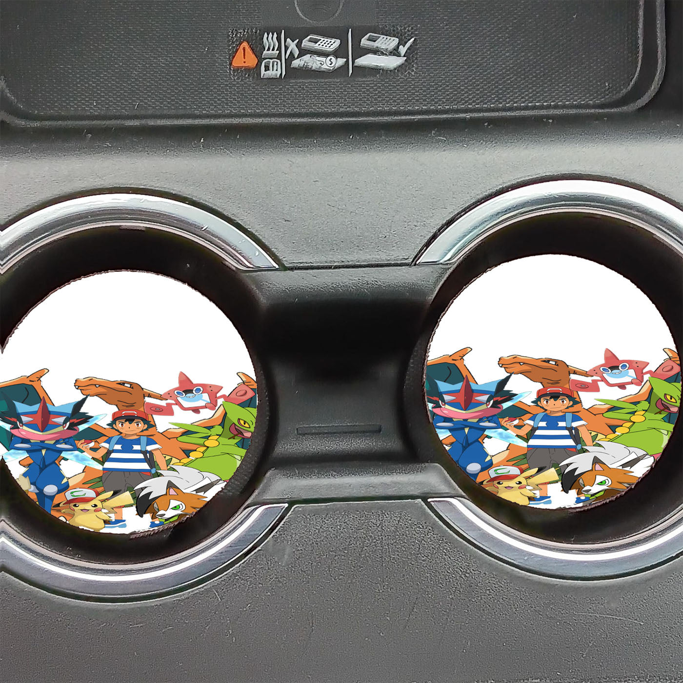 Ash Ketchum With Pokemon Collections Car Coasters