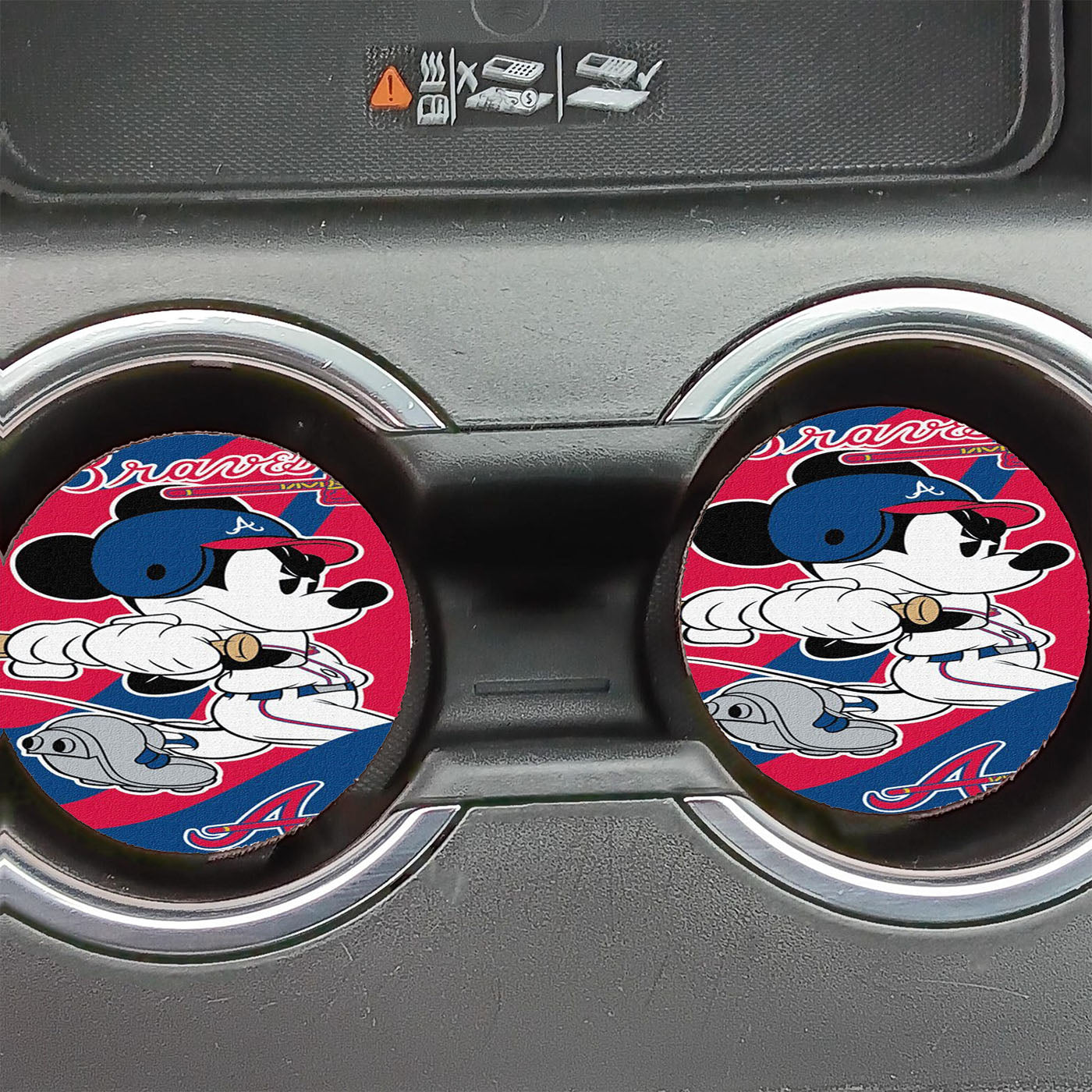 Atlanta Braves Disney Mickey Mouse Car Coasters