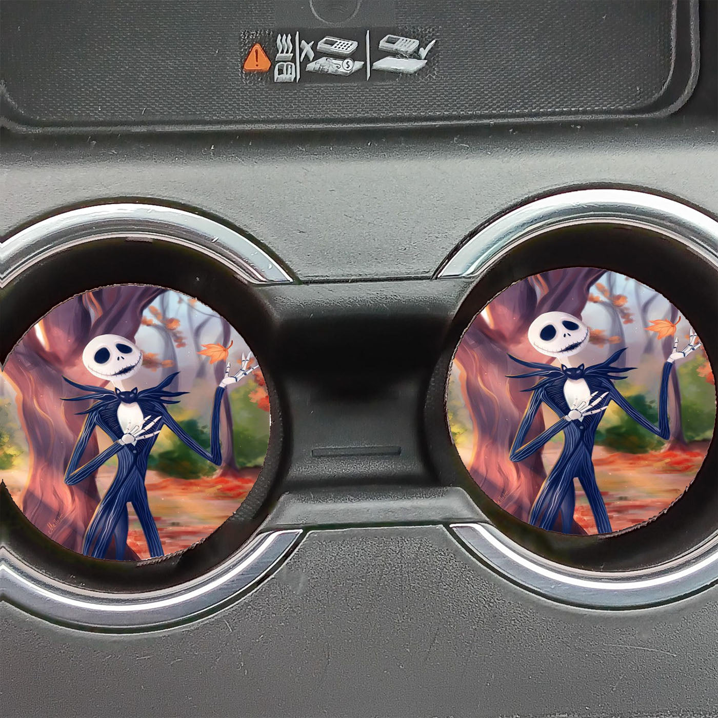 Autumn Fall And Jack Skellington Car Coasters