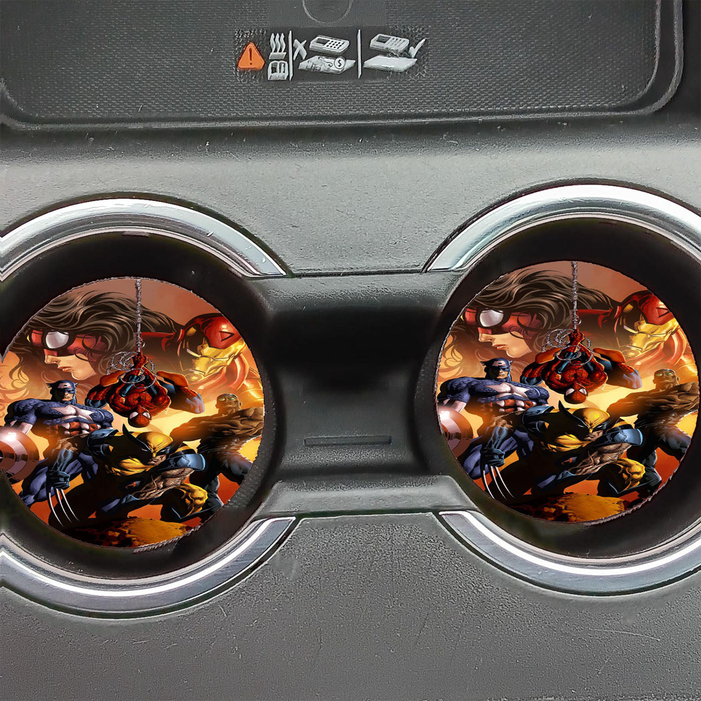 Avengers Heroes Comic Cartoon Art Car Coasters