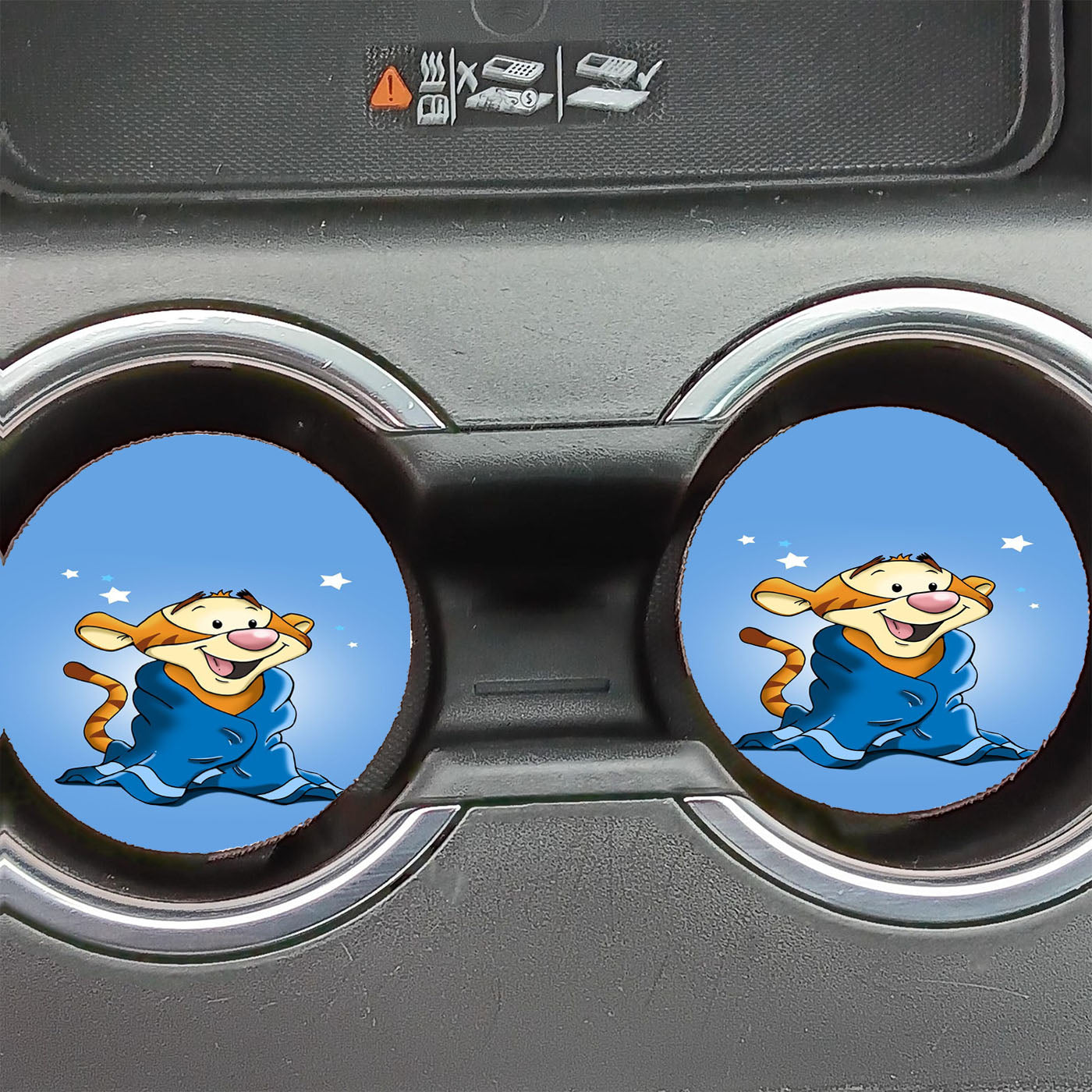 Baby Disney Tigger Blue Blanket Car Coasters