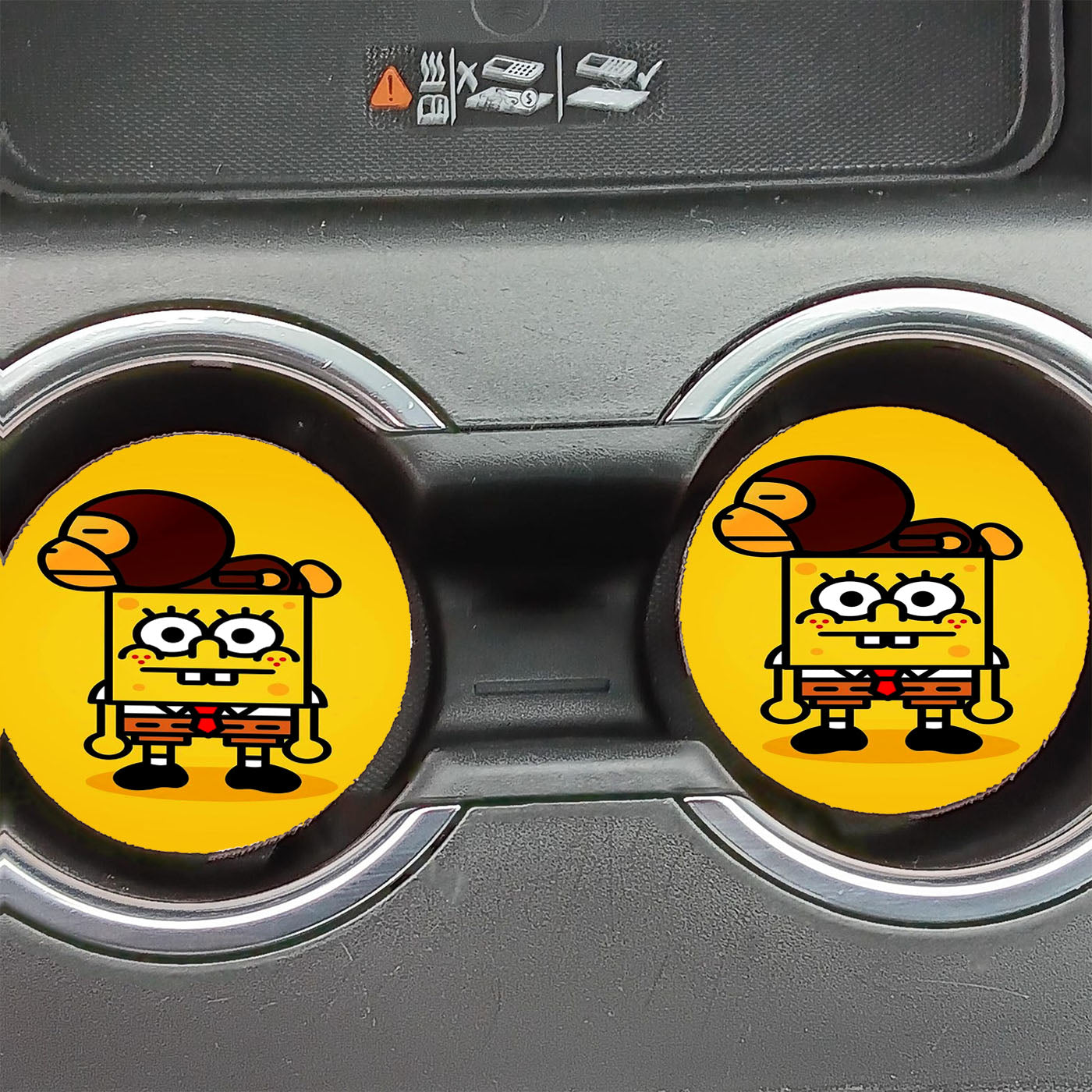 Baby Milo X Spongebob Yellow Car Coasters