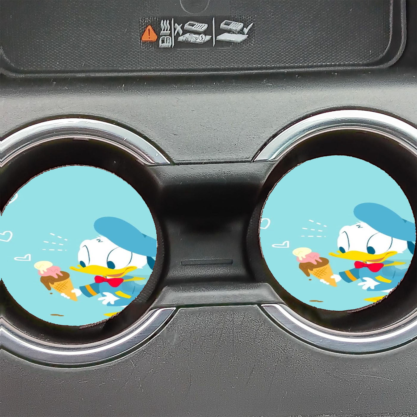 Baby The Donald Duck Love Ice Cream Car Coasters