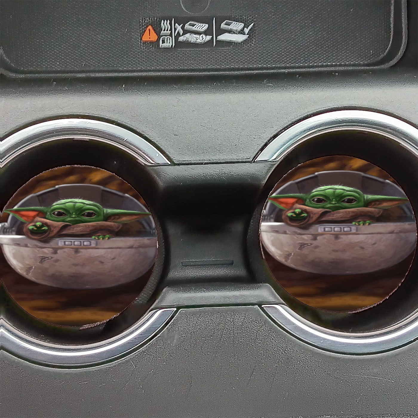 Baby Yoda Digital Fanart Car Coasters